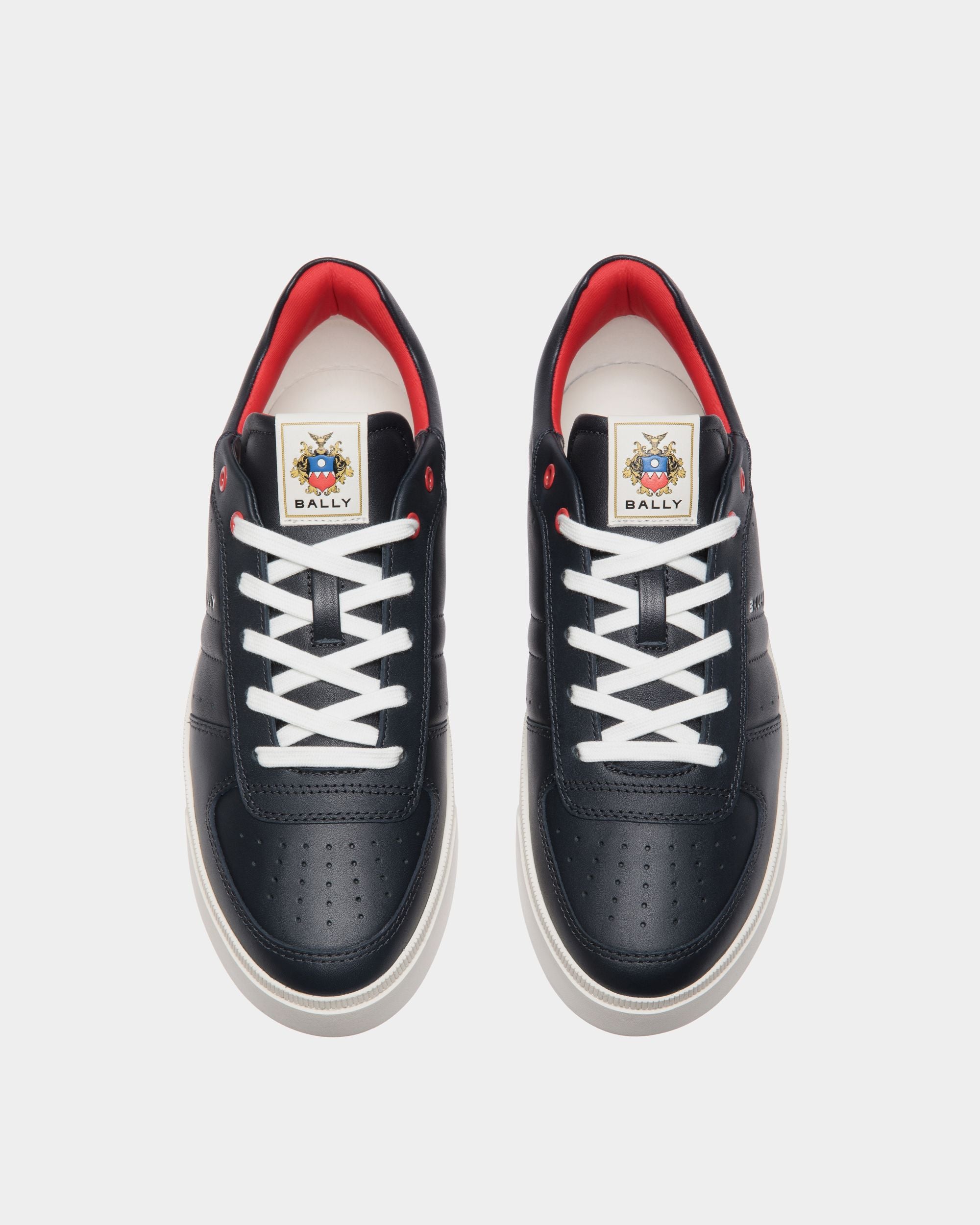 Raise Sneaker in Navy Blue Leather - Hombre - Bally - 04