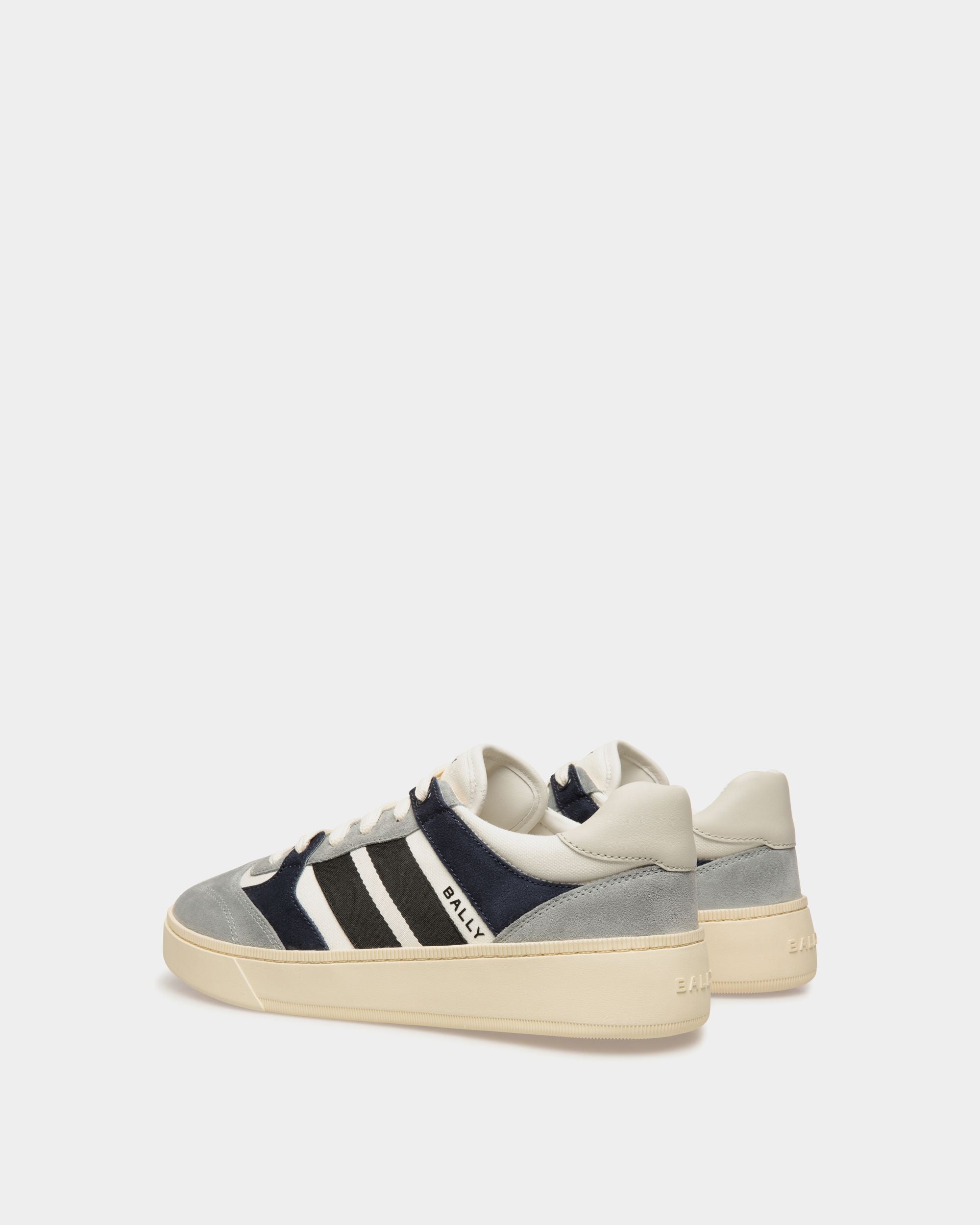 Raise Sneaker in Light Grey Leather and Cotton - Men's - Bally - 03