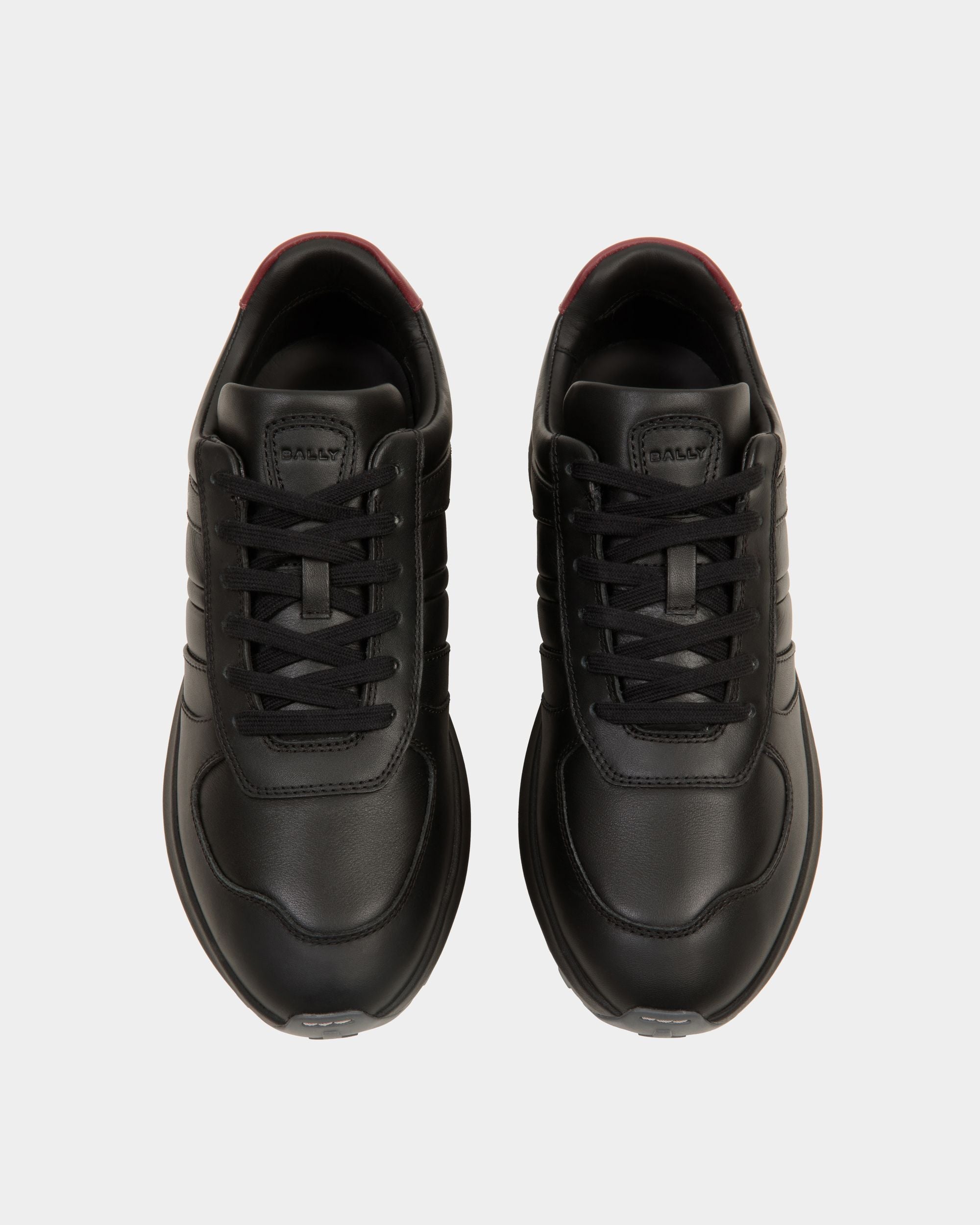 Zapatilla Outline De Piel Negra Y Sirah - Hombre - Bally - 05