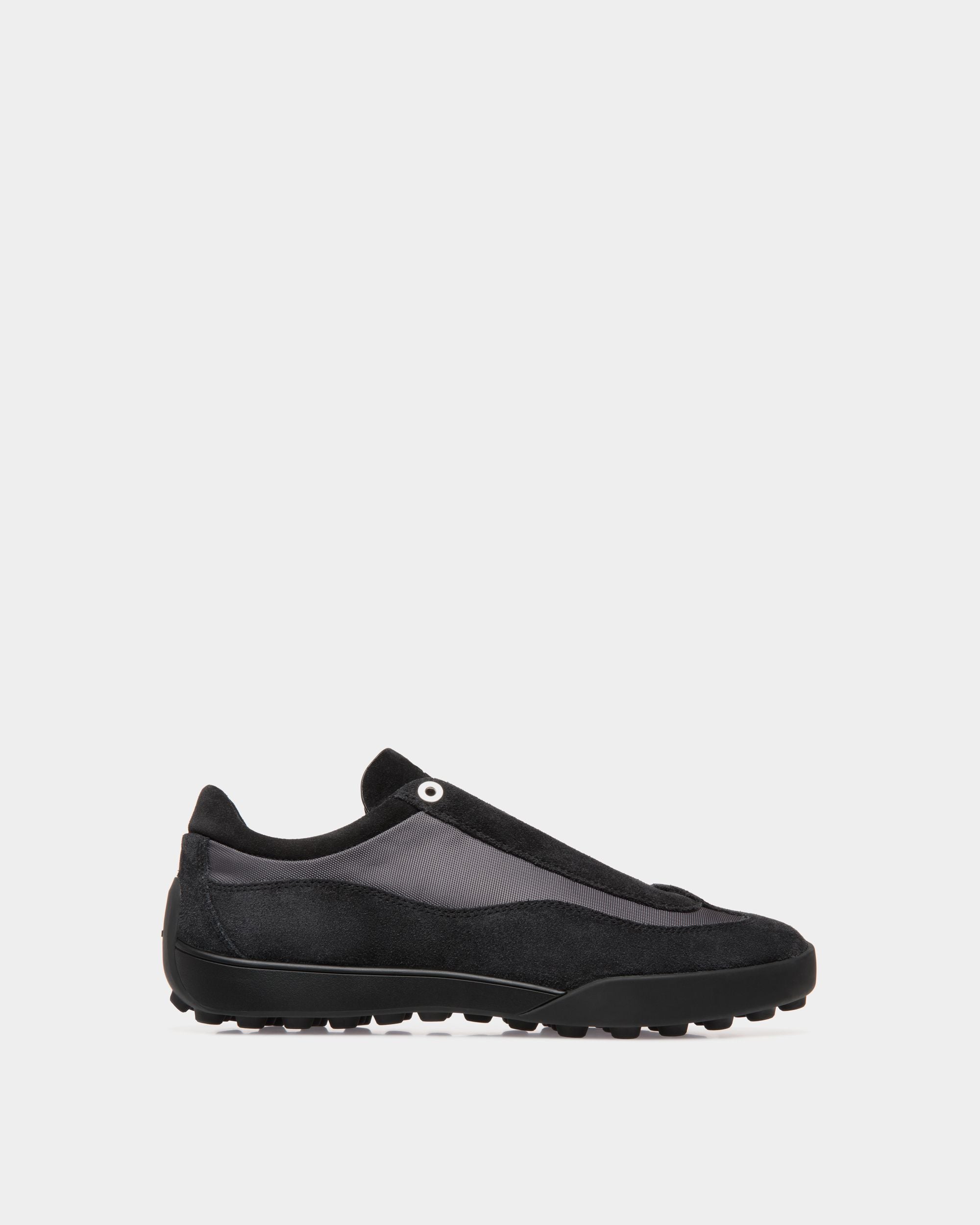 Manto Runner Sneaker in Black Suede and Nylon - Men's - Bally - 01