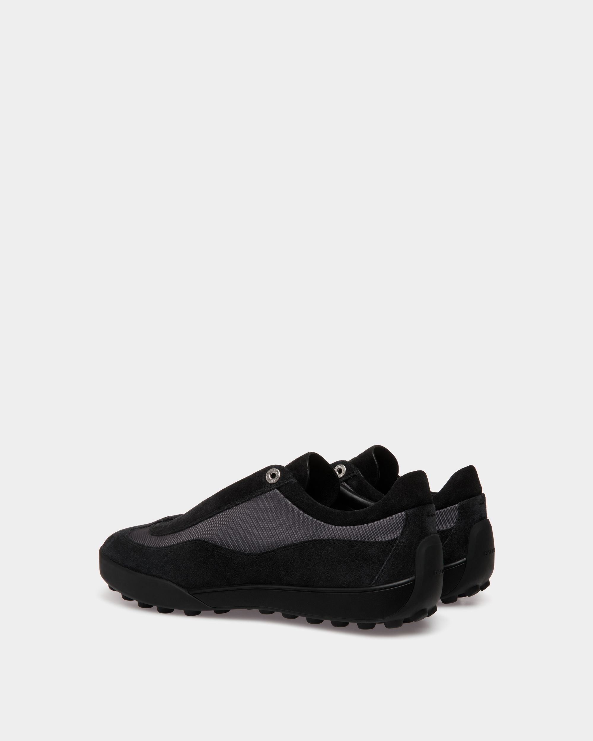 Manto Runner Sneaker in Black Suede and Nylon - Men's - Bally - 03