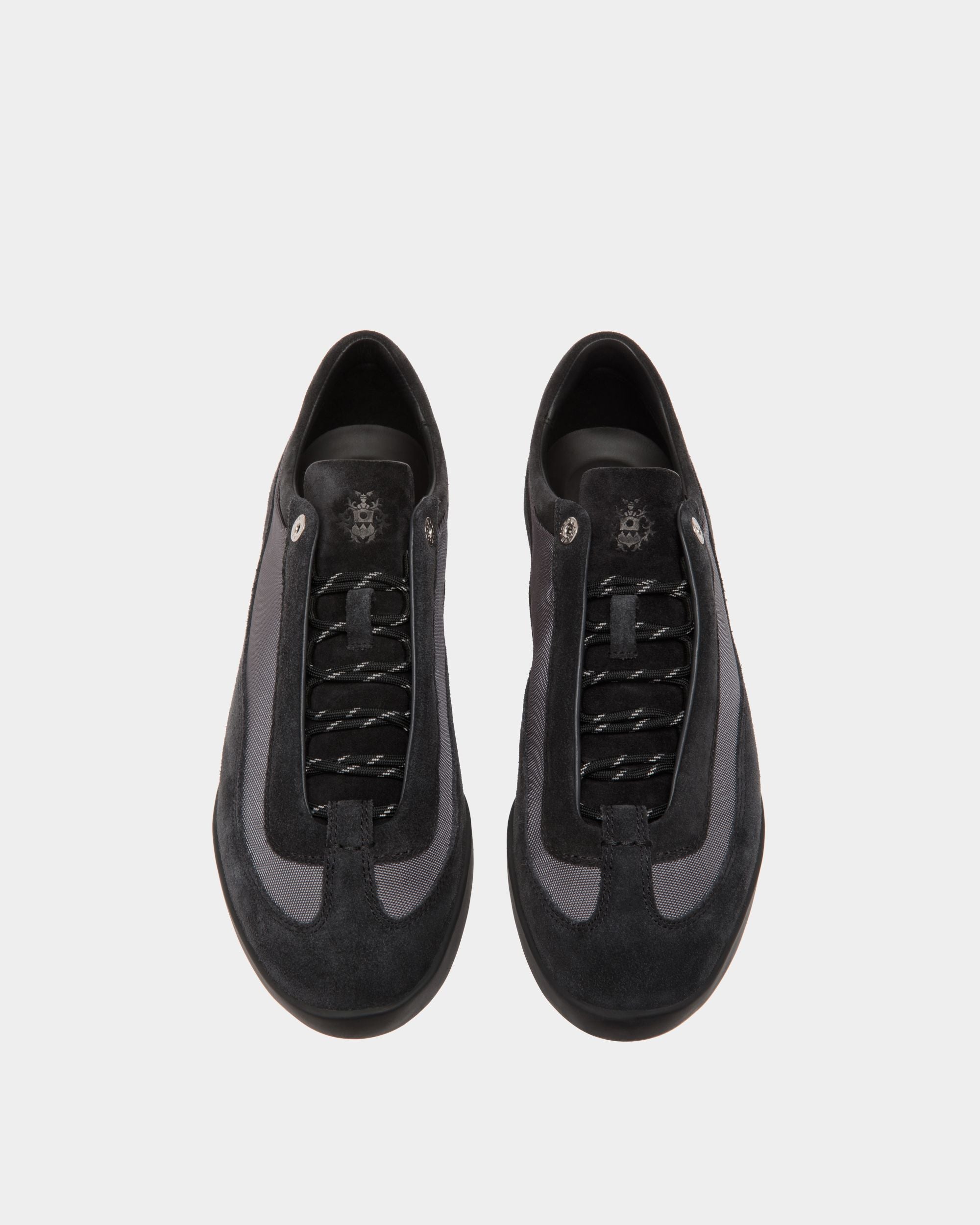Manto Runner Sneaker in Black Suede and Nylon - Men's - Bally - 04