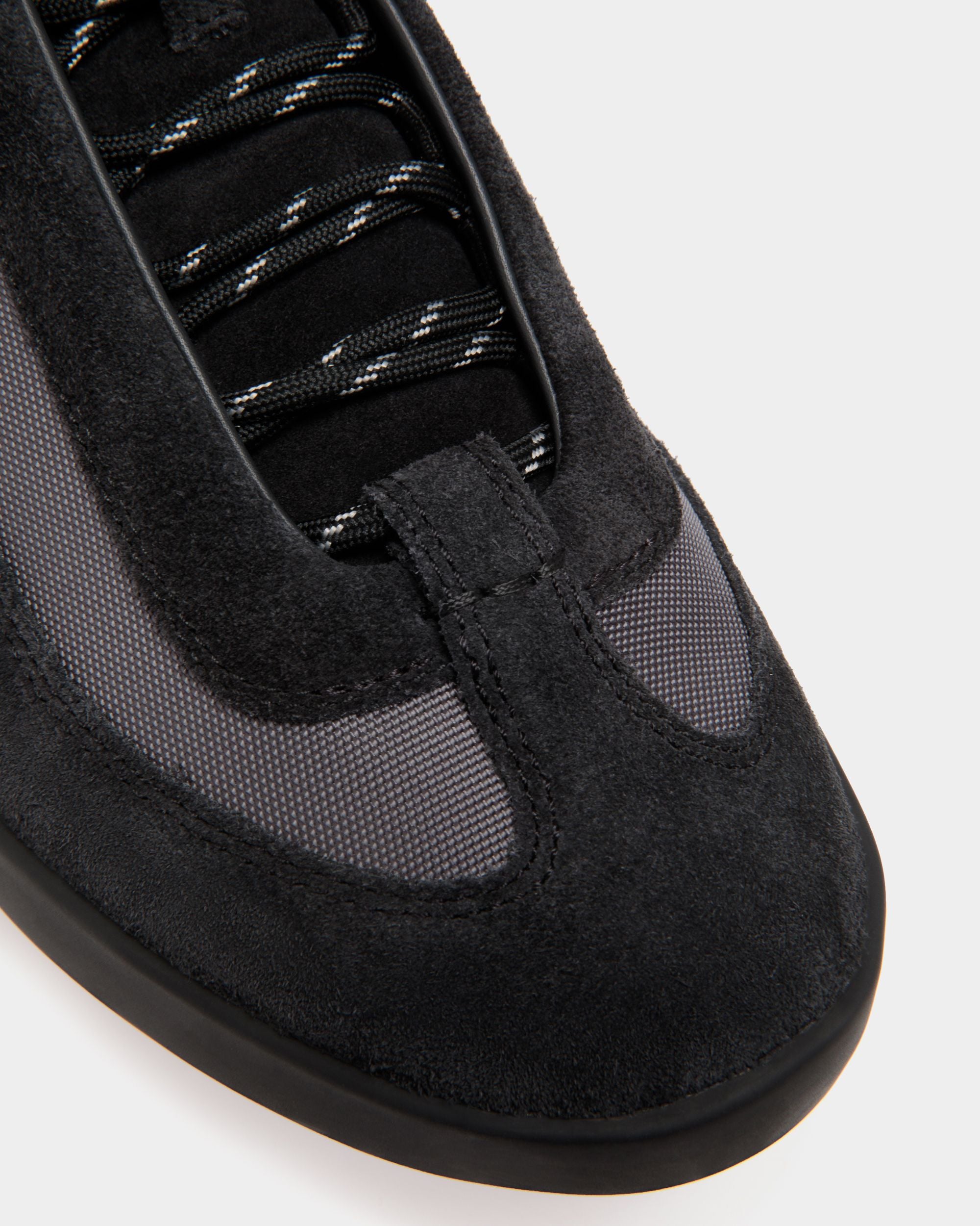 Manto Runner Sneaker in Black Suede and Nylon - Men's - Bally - 05