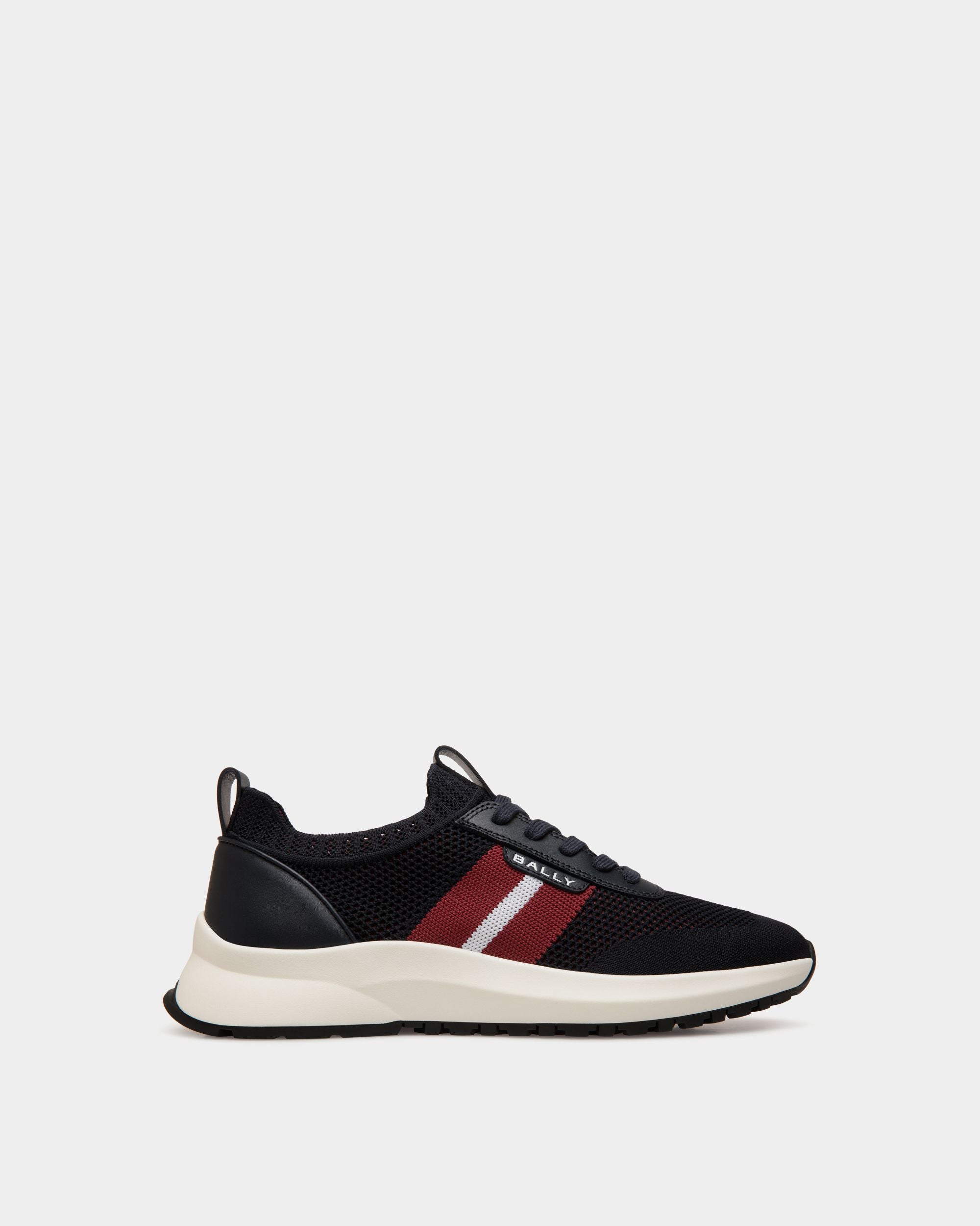 Outline Sneaker in Navy Blue Knit - Hombre - Bally - 01