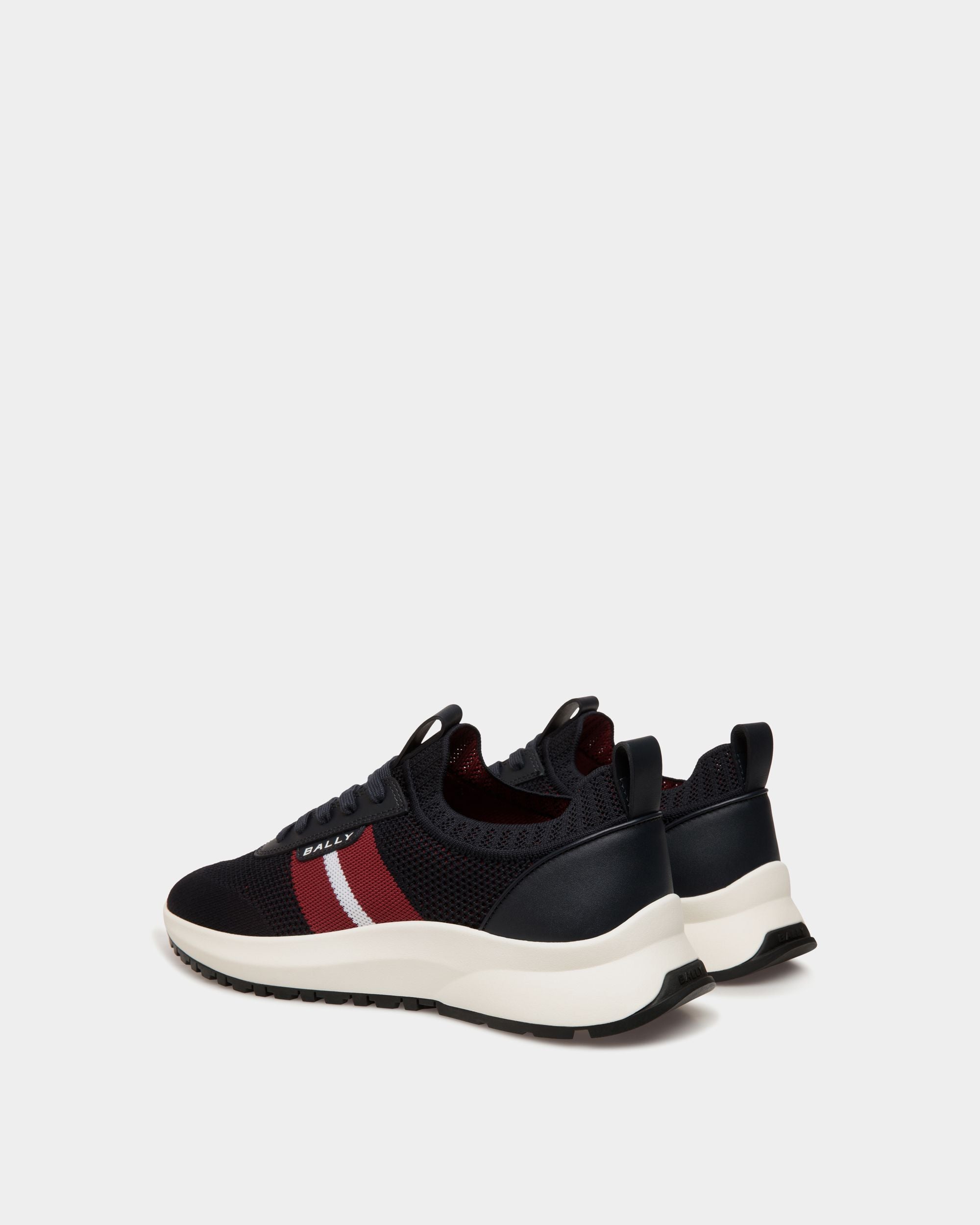 Outline Sneaker in Navy Blue Knit - Hombre - Bally - 03