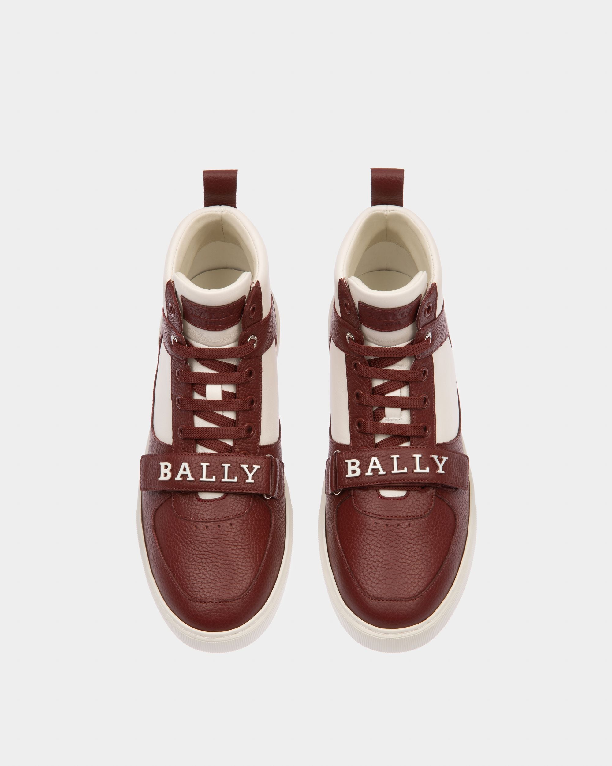 Merryk Leather Sneakers In Heritage Red & White - Men's - Bally - 02