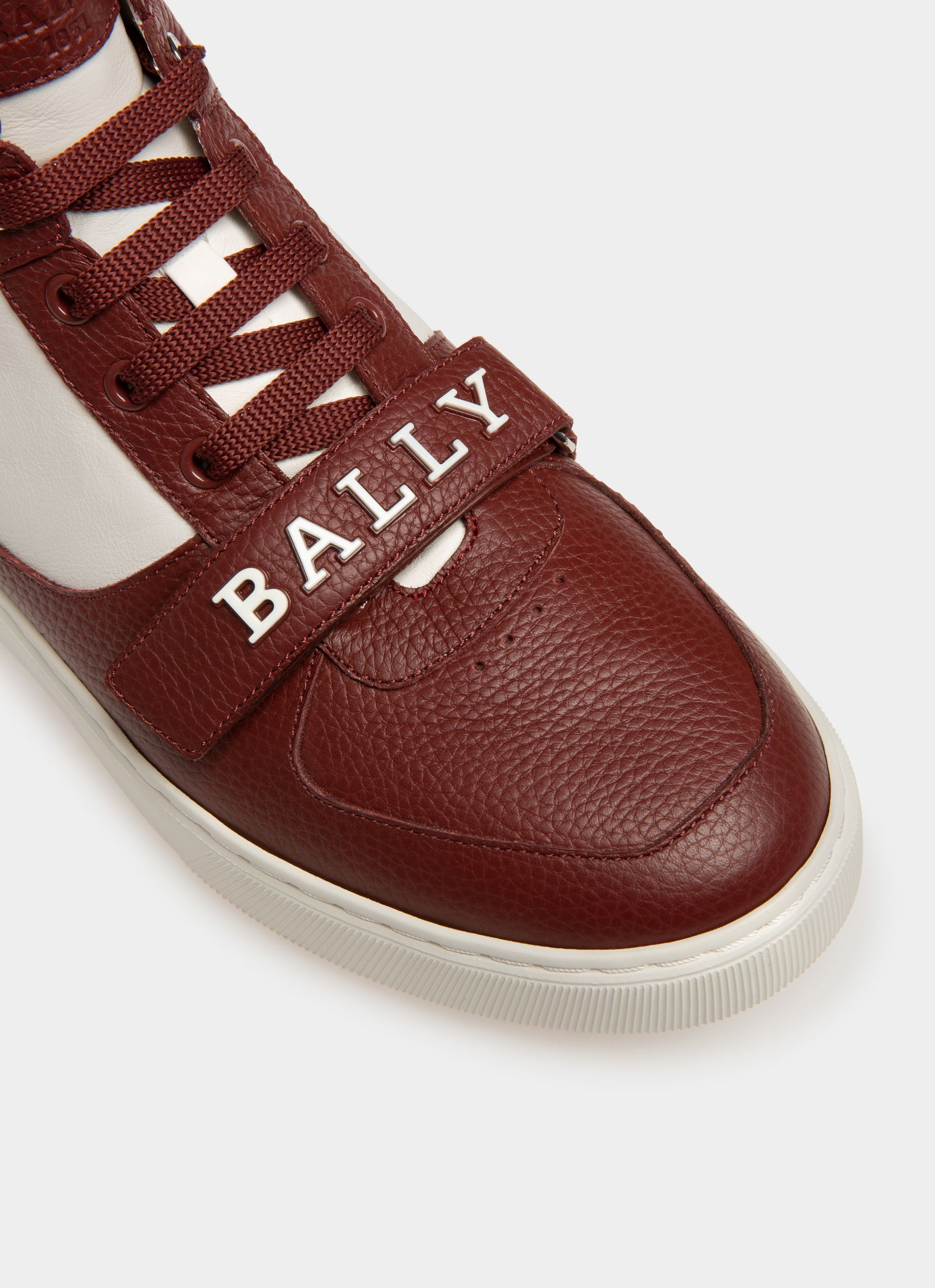 Merryk Leather Sneakers In Heritage Red & White - Men's - Bally - 05