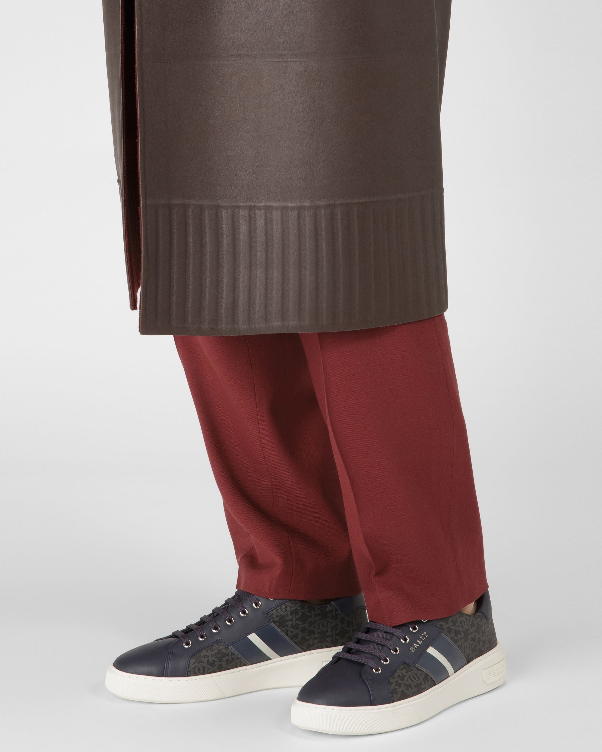 Myron Zapatillas En Mezcla De Algodón Y Piel De Color Gris Y Azul Marino - Hombre - Bally - 07