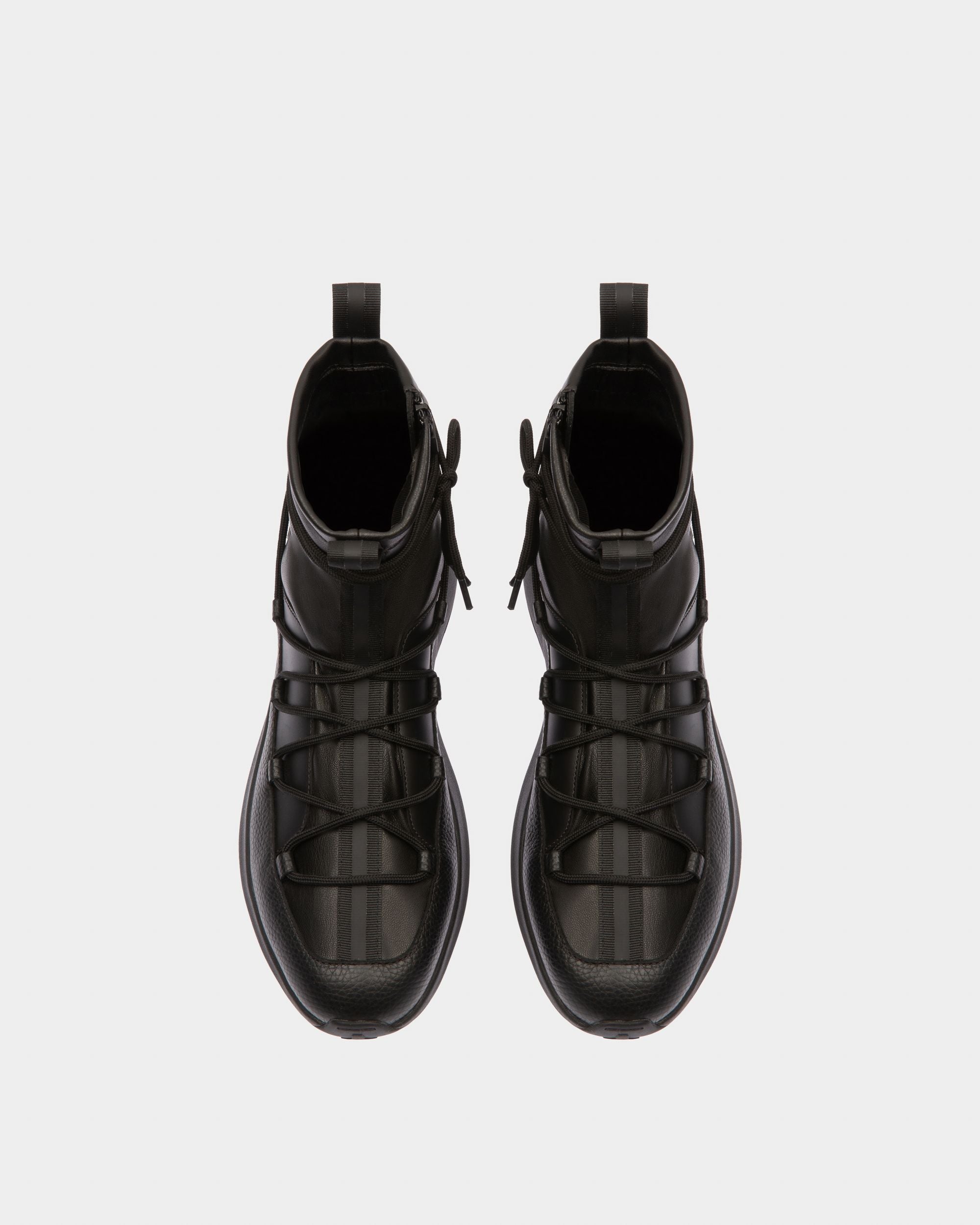 Denwer Fabric & Leather Sneakers In Black - Men's - Bally - 02