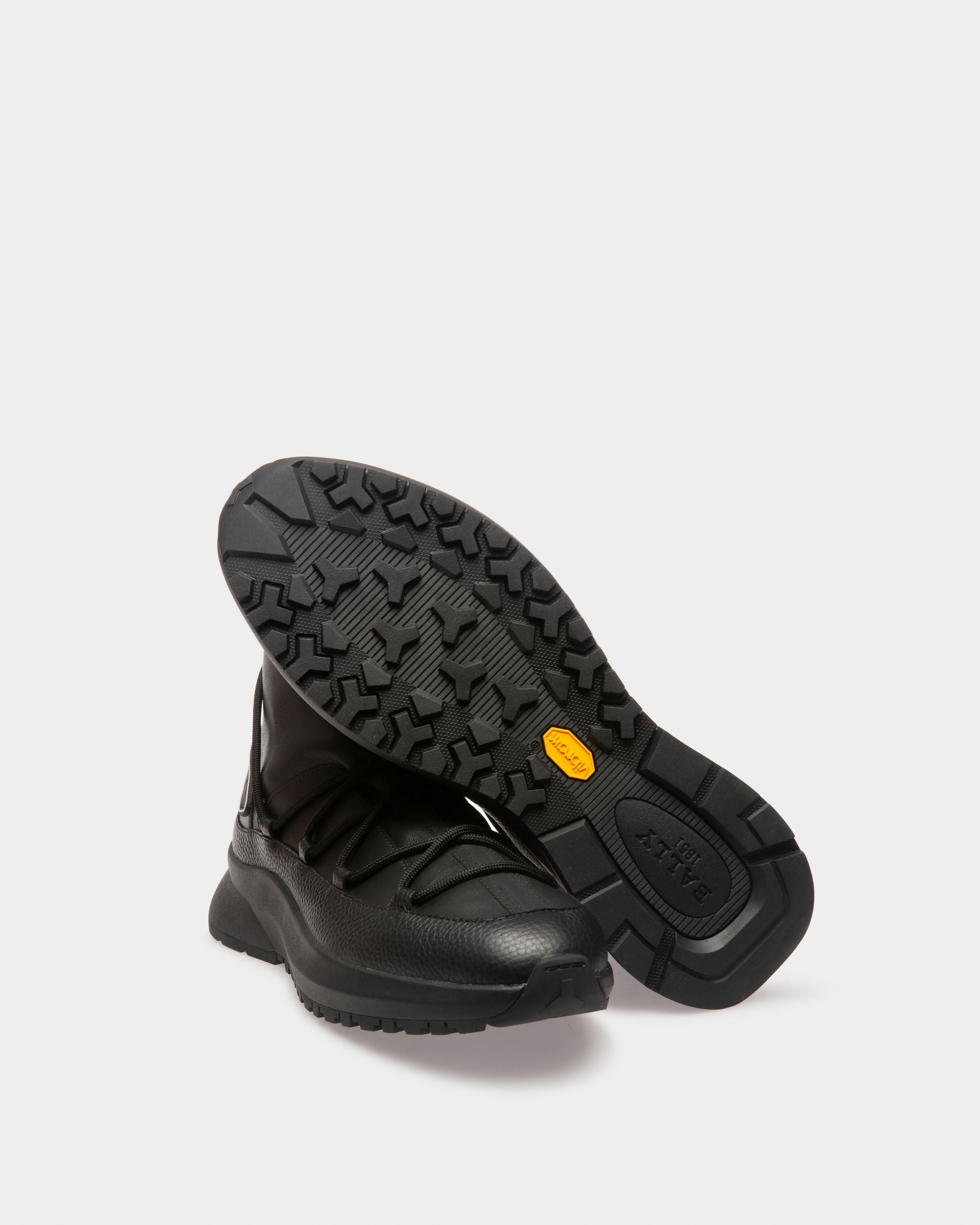 Denwer Fabric & Leather Sneakers In Black - Men's - Bally - 05