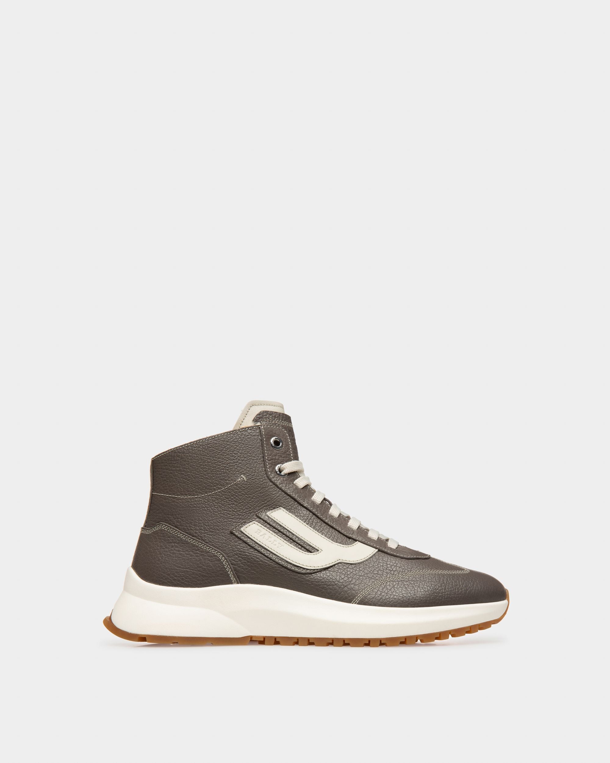Darrel Zapatillas En Cuero De Color Mineral Oscuro - Hombre - Bally - 01