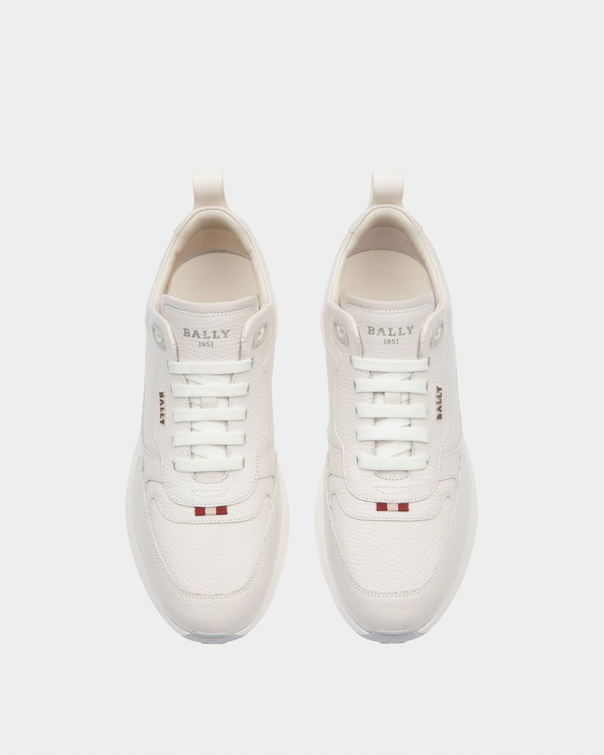 Dave Leather Sneakers In White - Men's - Bally - 03