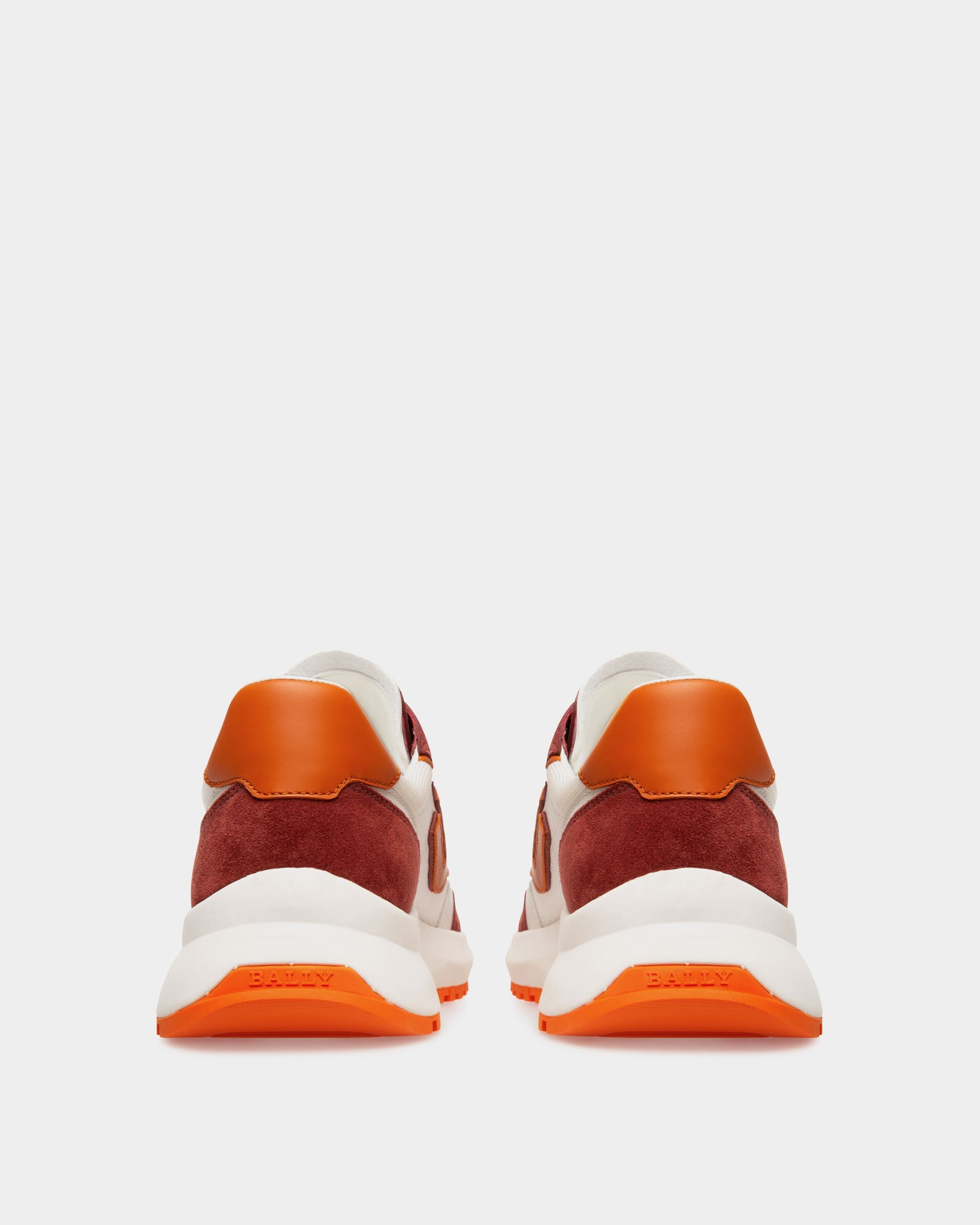 Demmy Zapatillas En Malla Y Piel De Color Rojo Heritage Y Blanco - Hombre - Bally - 05