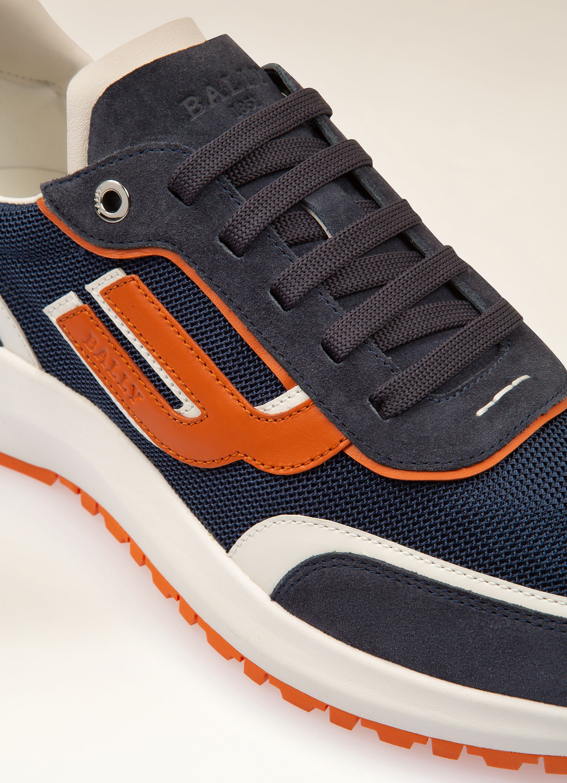 Demmy Zapatillas En Malla Y Piel De Color Azul Marino Y Blanco - Hombre - Bally - 02