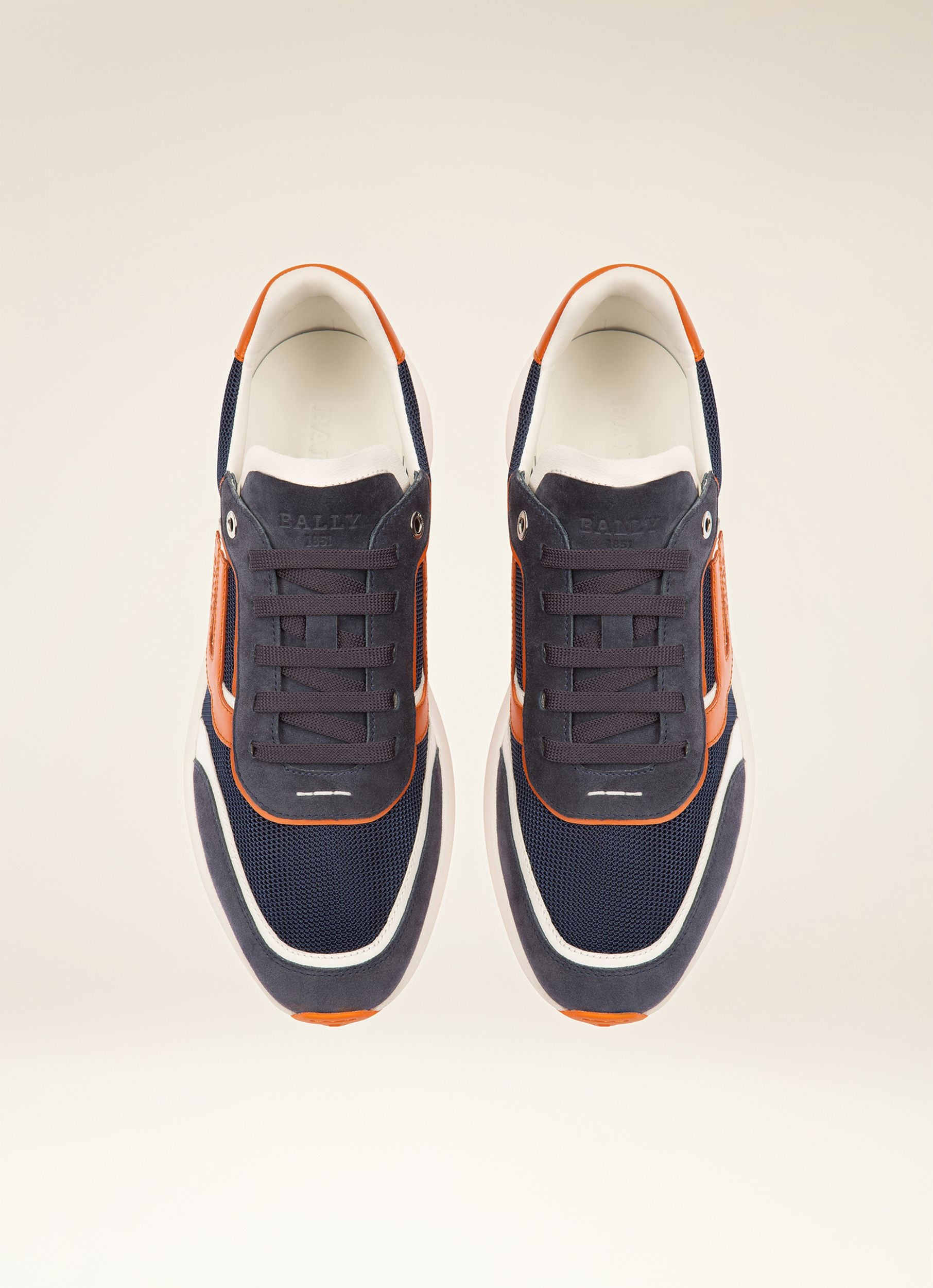 Demmy Zapatillas En Malla Y Piel De Color Azul Marino Y Blanco - Hombre - Bally - 04