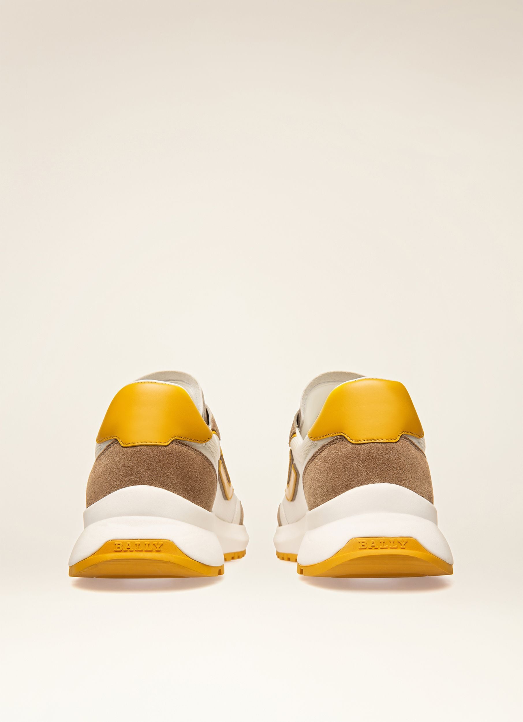 Demmy Zapatillas En Malla Y Piel De Color Marrón Topo Y Blanco - Hombre - Bally - 03