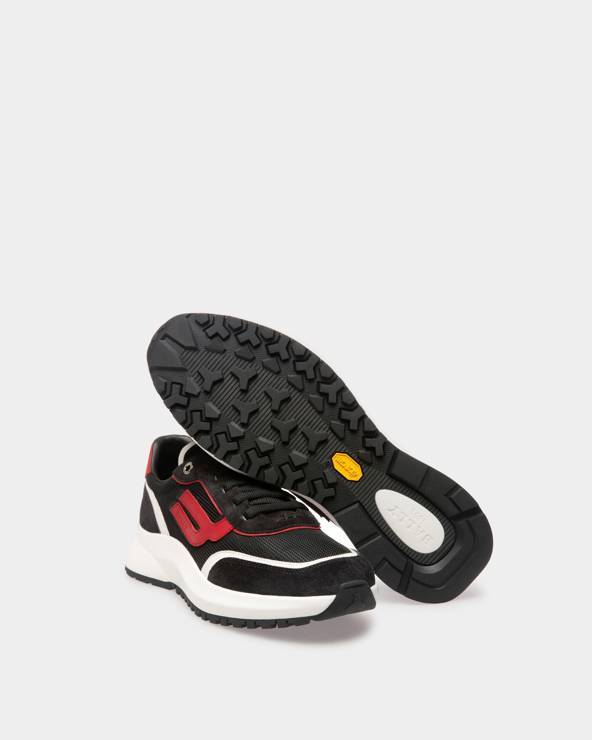 Demmy Zapatillas En Malla Y Piel De Color Negro - Hombre - Bally - 03