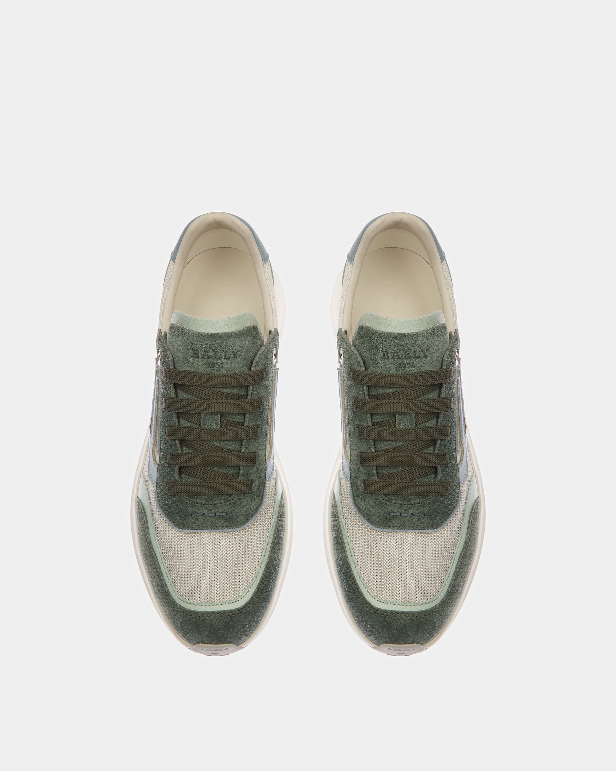 Demmy-T Zapatillas De Tela Y Piel En Salvia - Hombre - Bally - 02