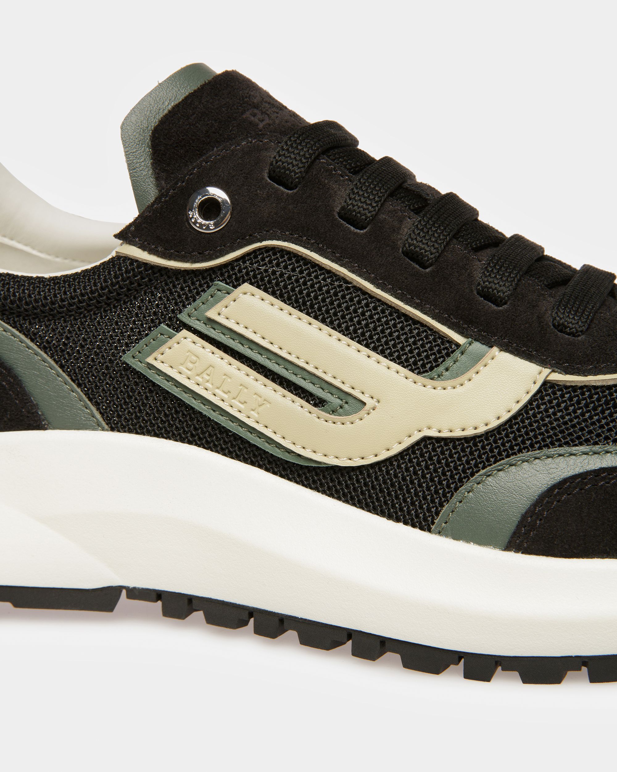 Demmy-T Leather And Fabric Sneakers In Black - Men's - Bally - 05