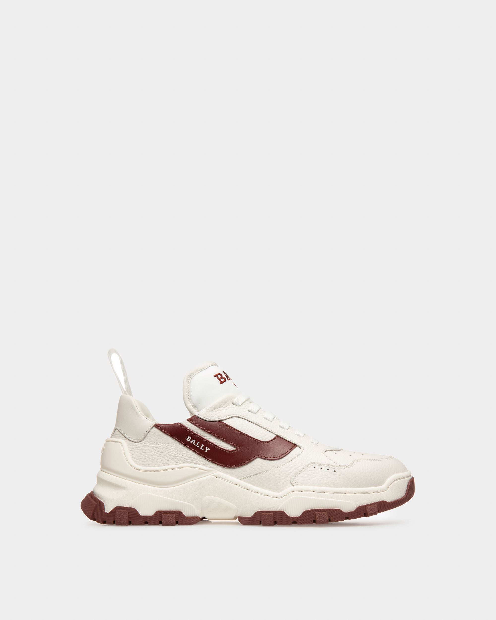 Holden Zapatillas En Piel Y Tela De Color Blanco Y Rojo Heritage - Hombre - Bally - 01