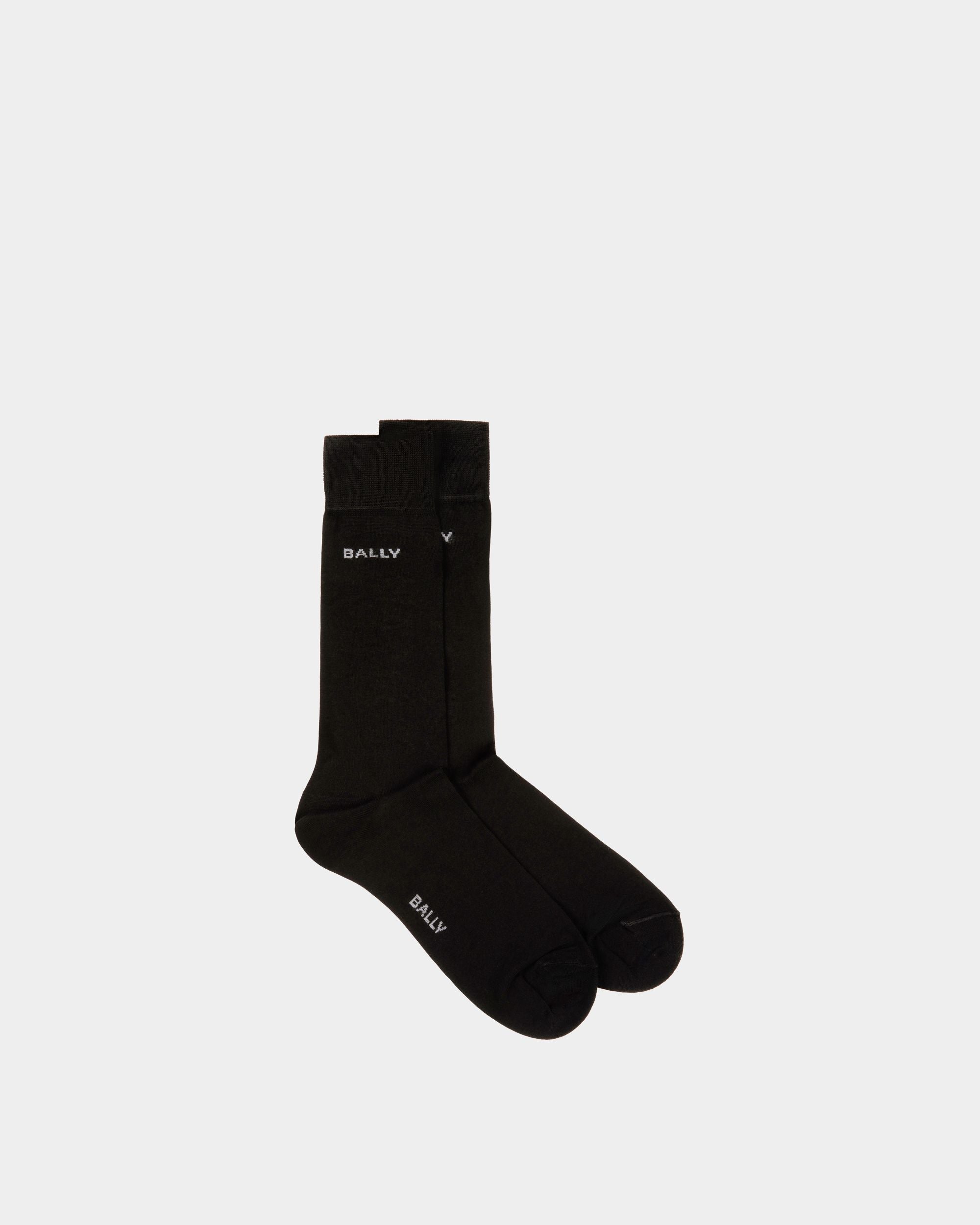 Calcetines De Algodón Negro - Hombre - Bally - 01