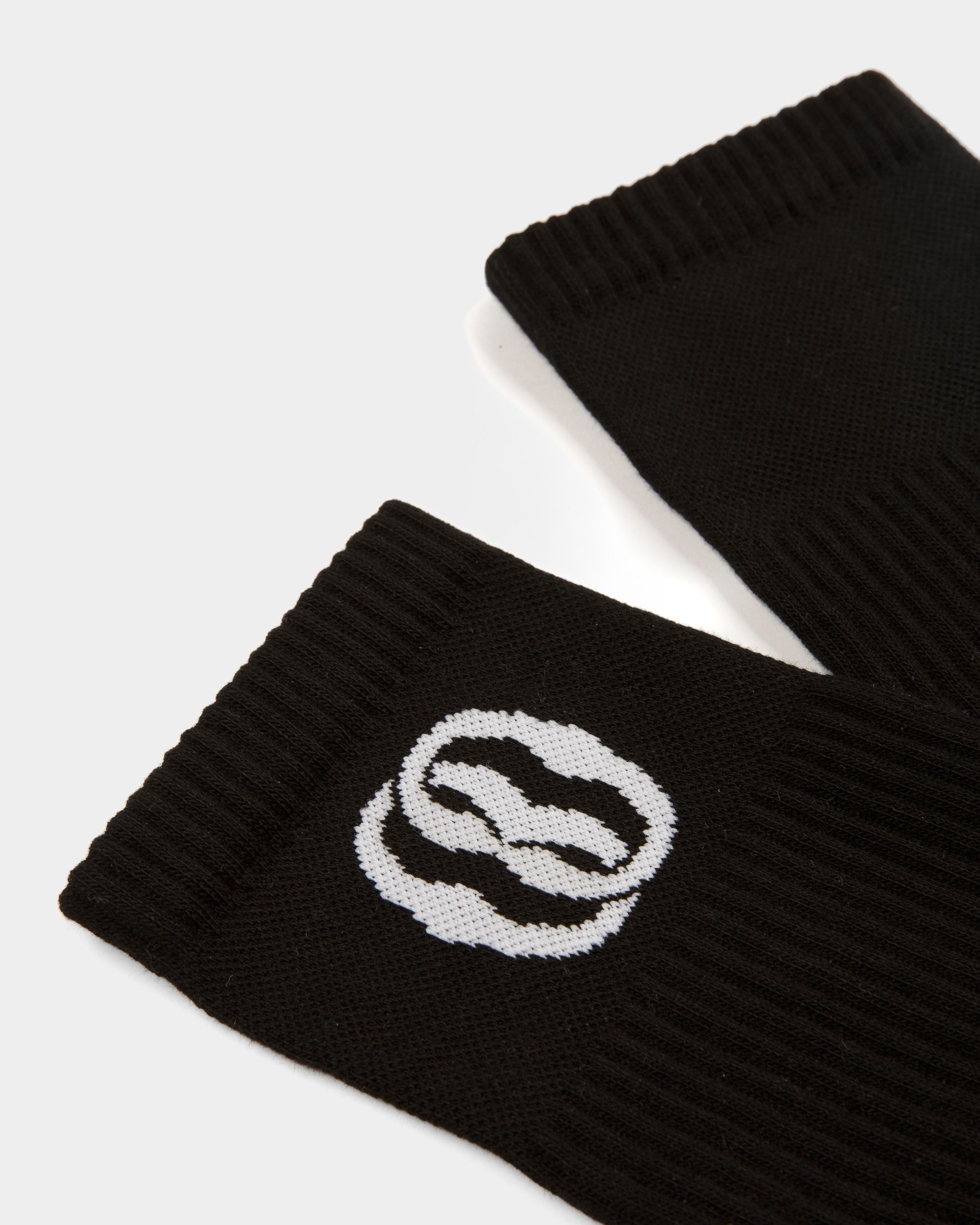 Calcetines Emblem De Algodón En Negro - Hombre - Bally - 02
