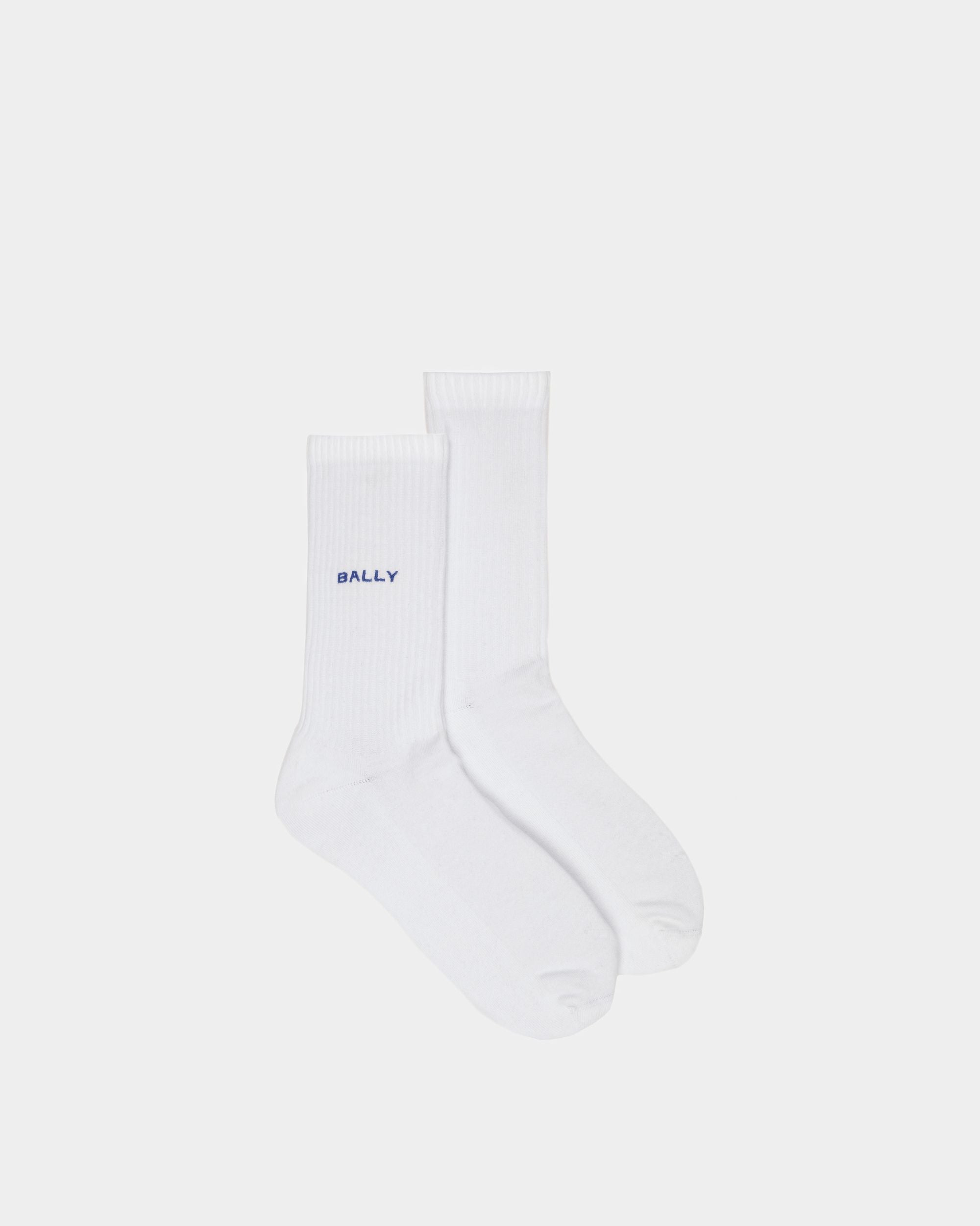 Socks In White Cotton - Men's - Bally - 01