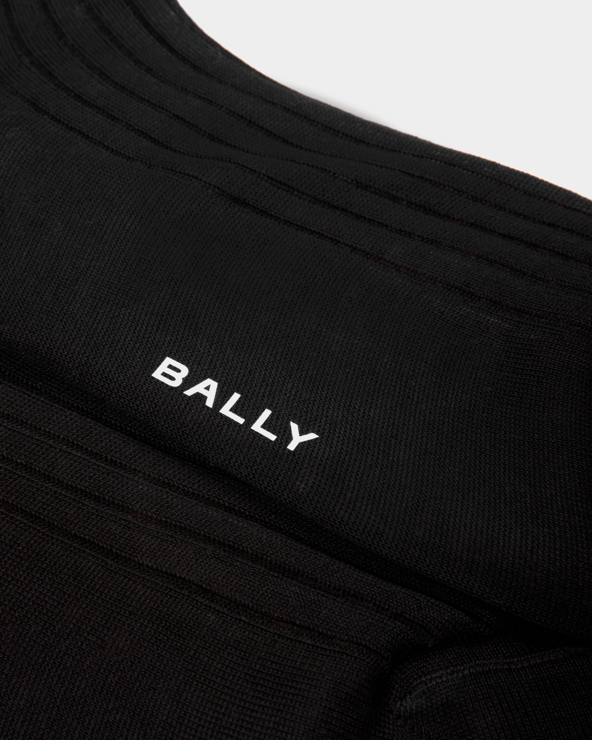 Calcetines De Algodón Negro - Hombre - Bally - 02