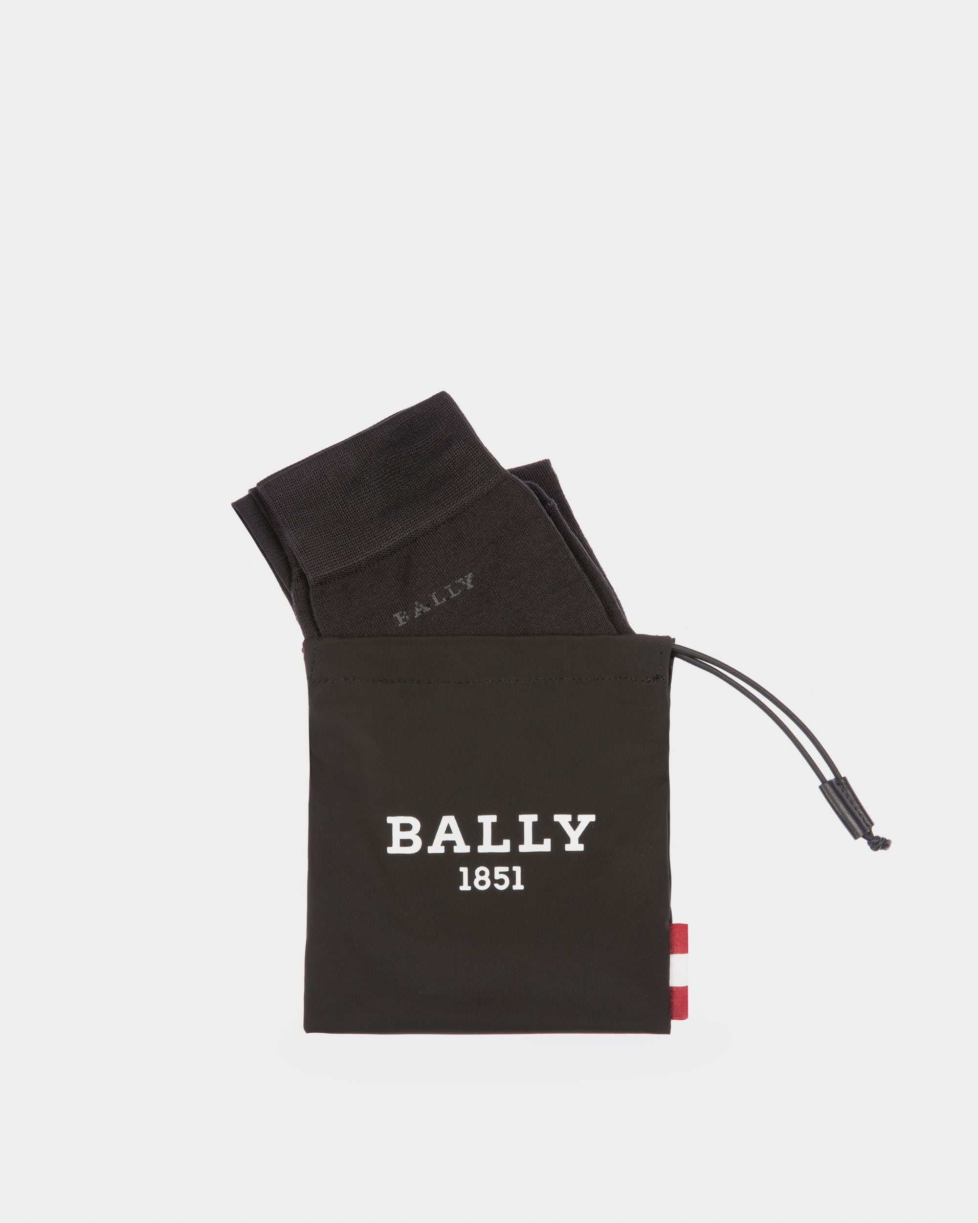 Logo Socks Calcetines En Algodón De Color Gris - Hombre - Bally - 02