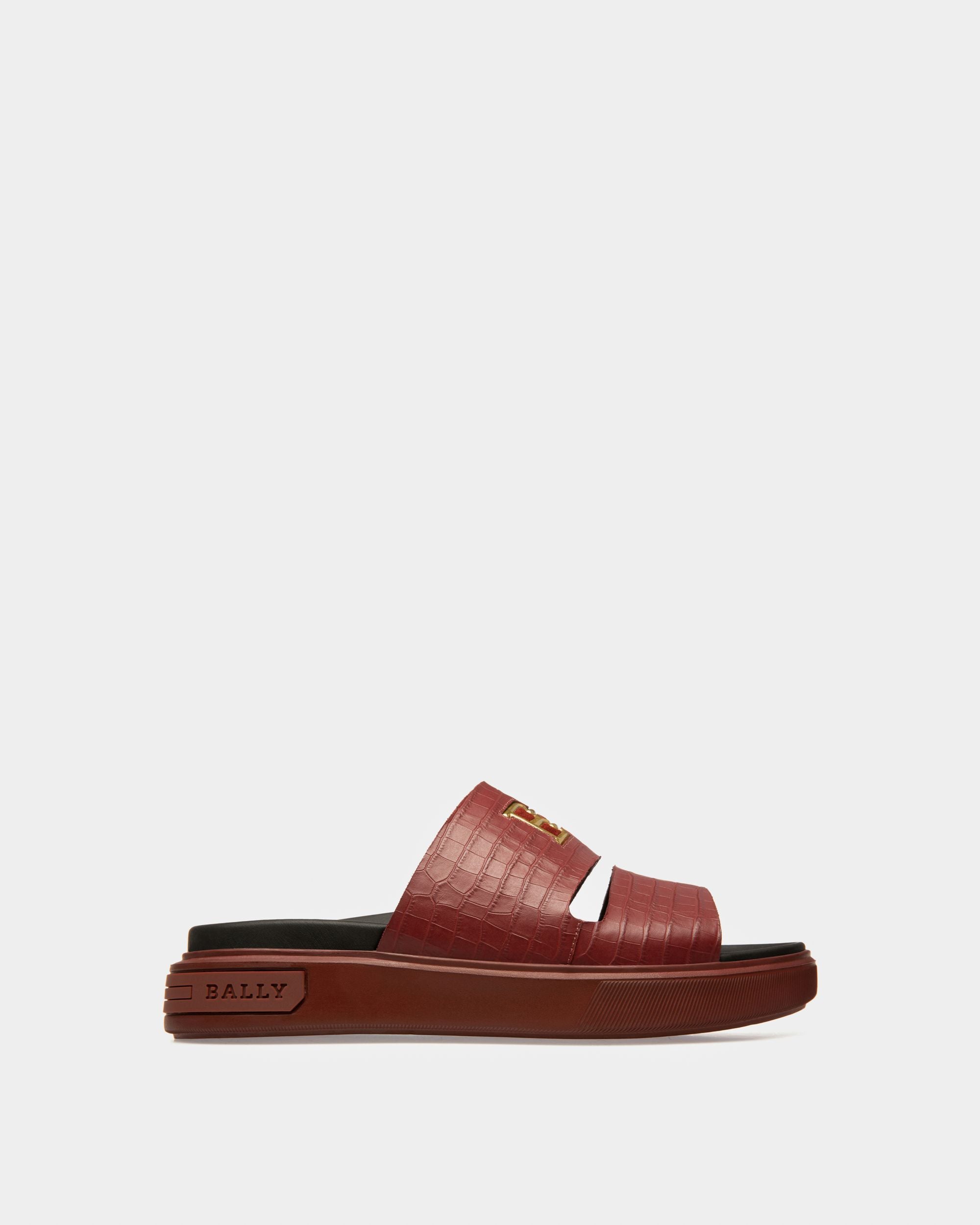 Jym Leather Sandals In Heritage Red - Men's - Bally - 01