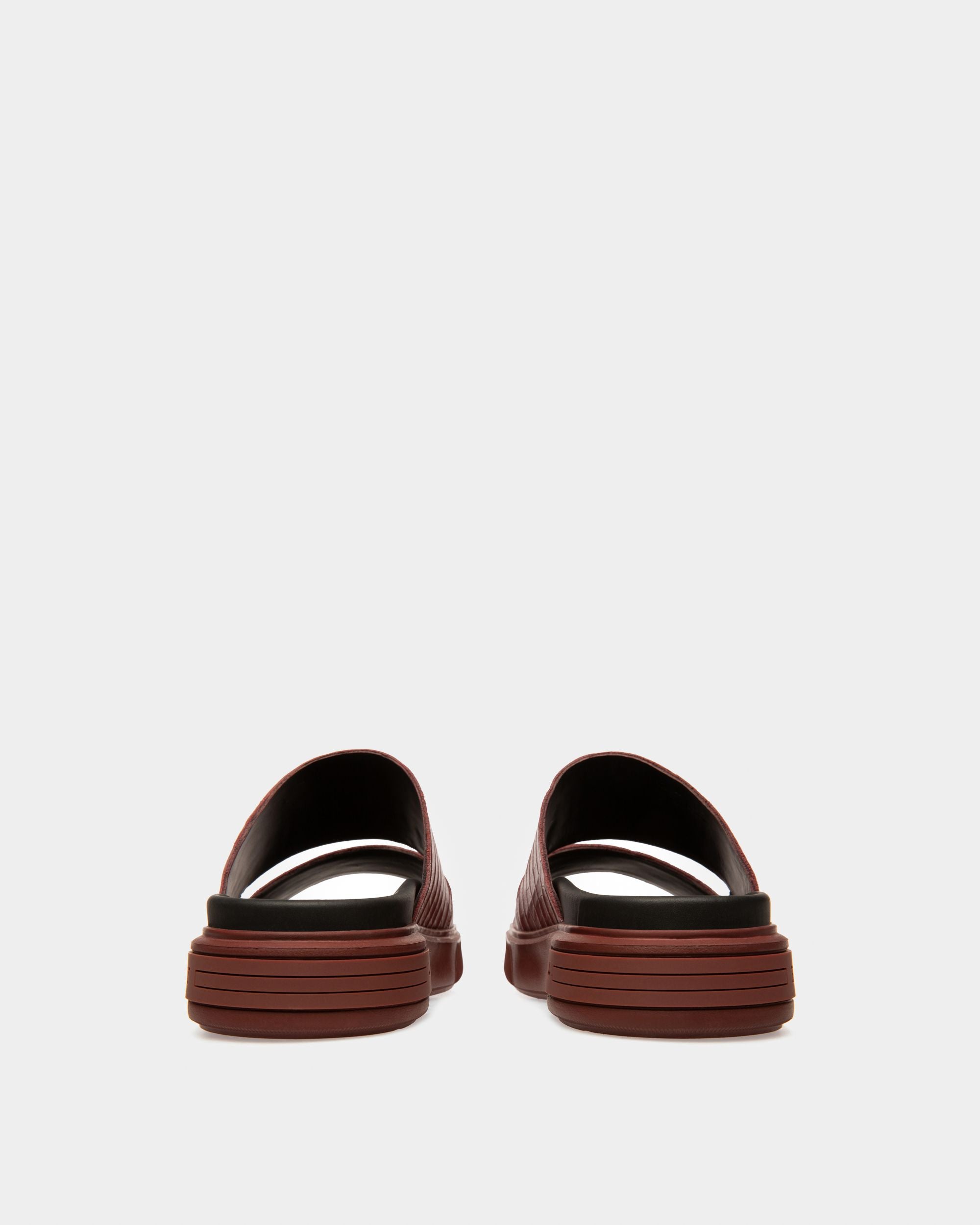 Jym Leather Sandals In Heritage Red - Men's - Bally - 03