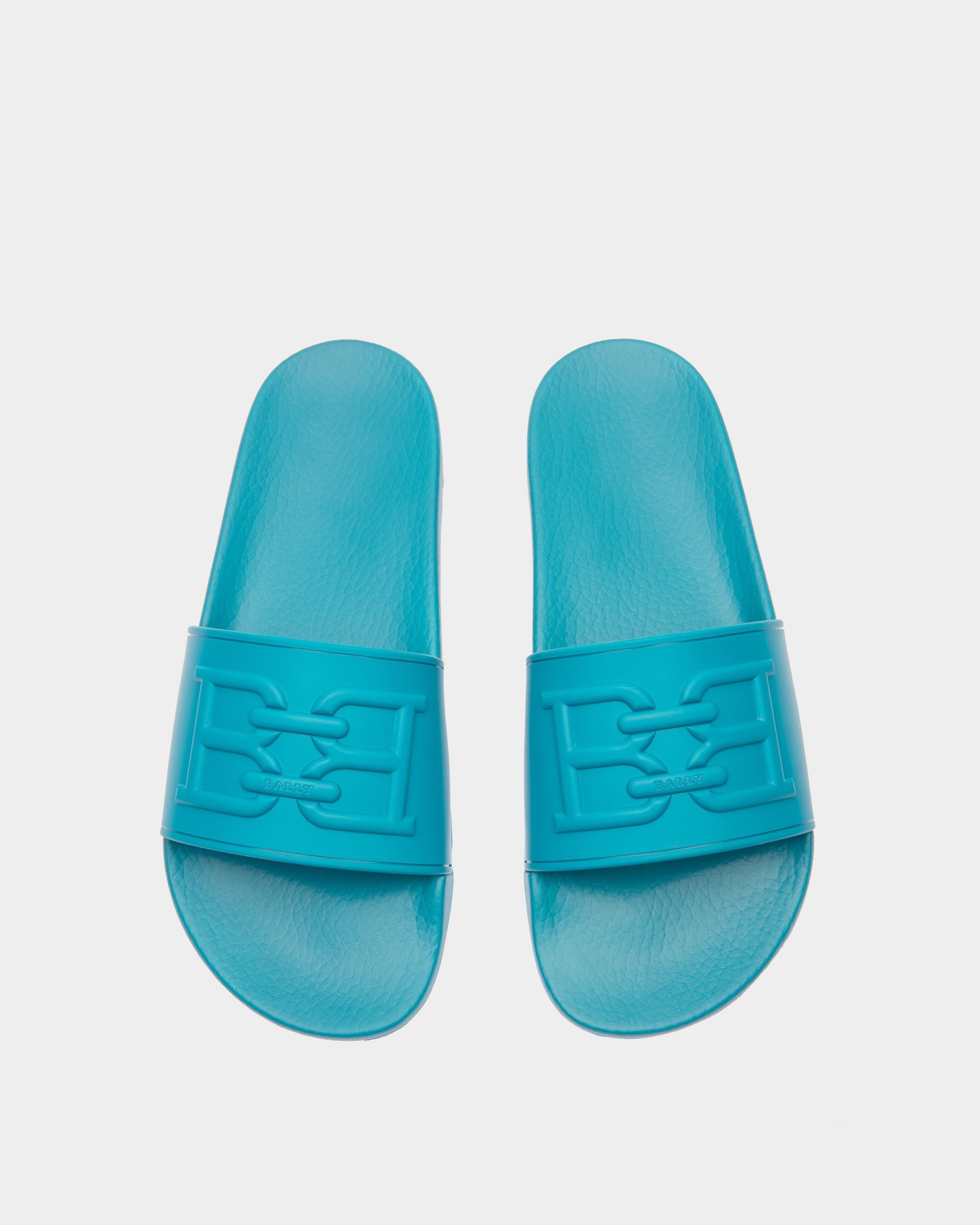 Scotty Rubber Sandals In Blue - Men's - Bally - 02