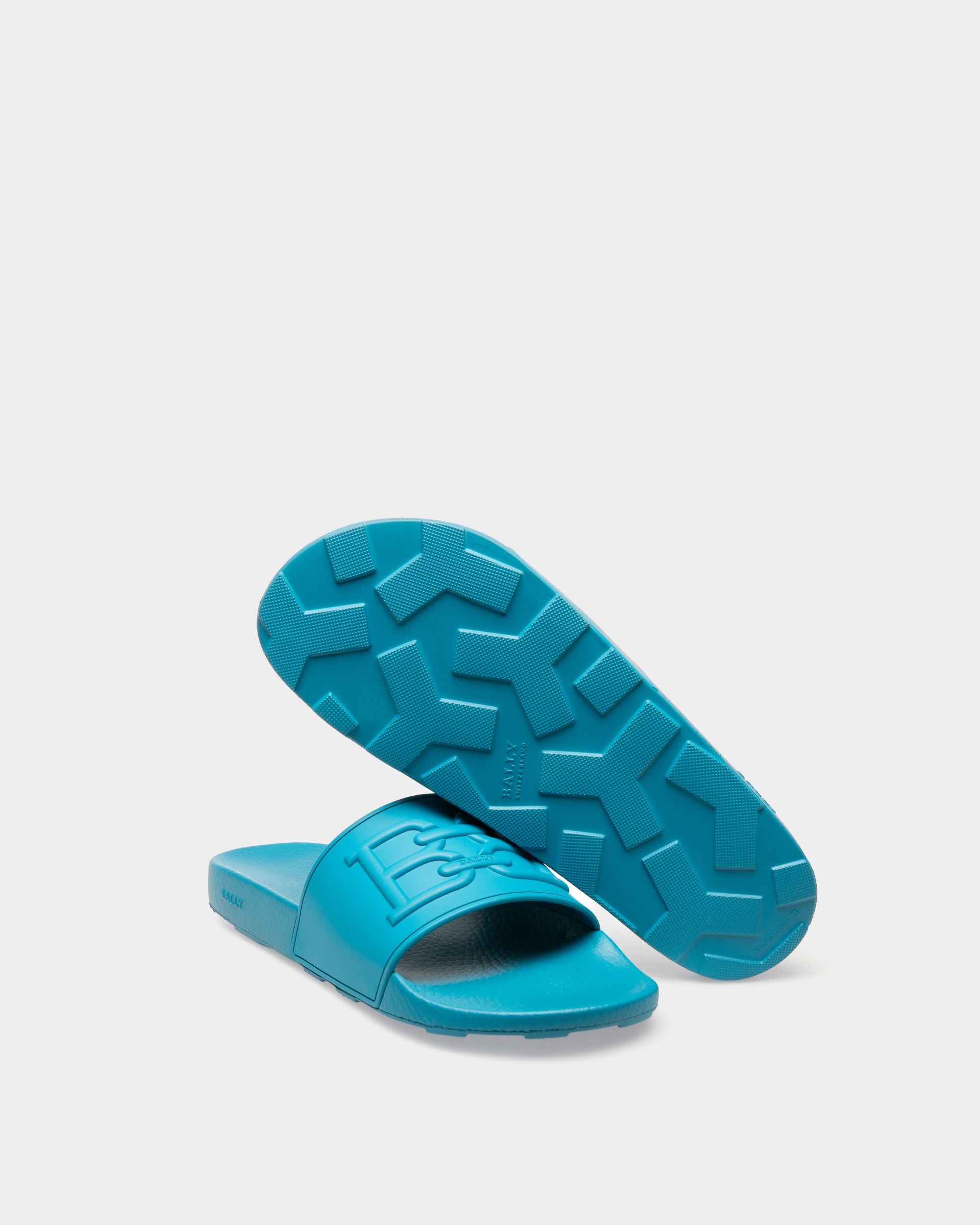 Scotty Rubber Sandals In Blue - Men's - Bally - 04