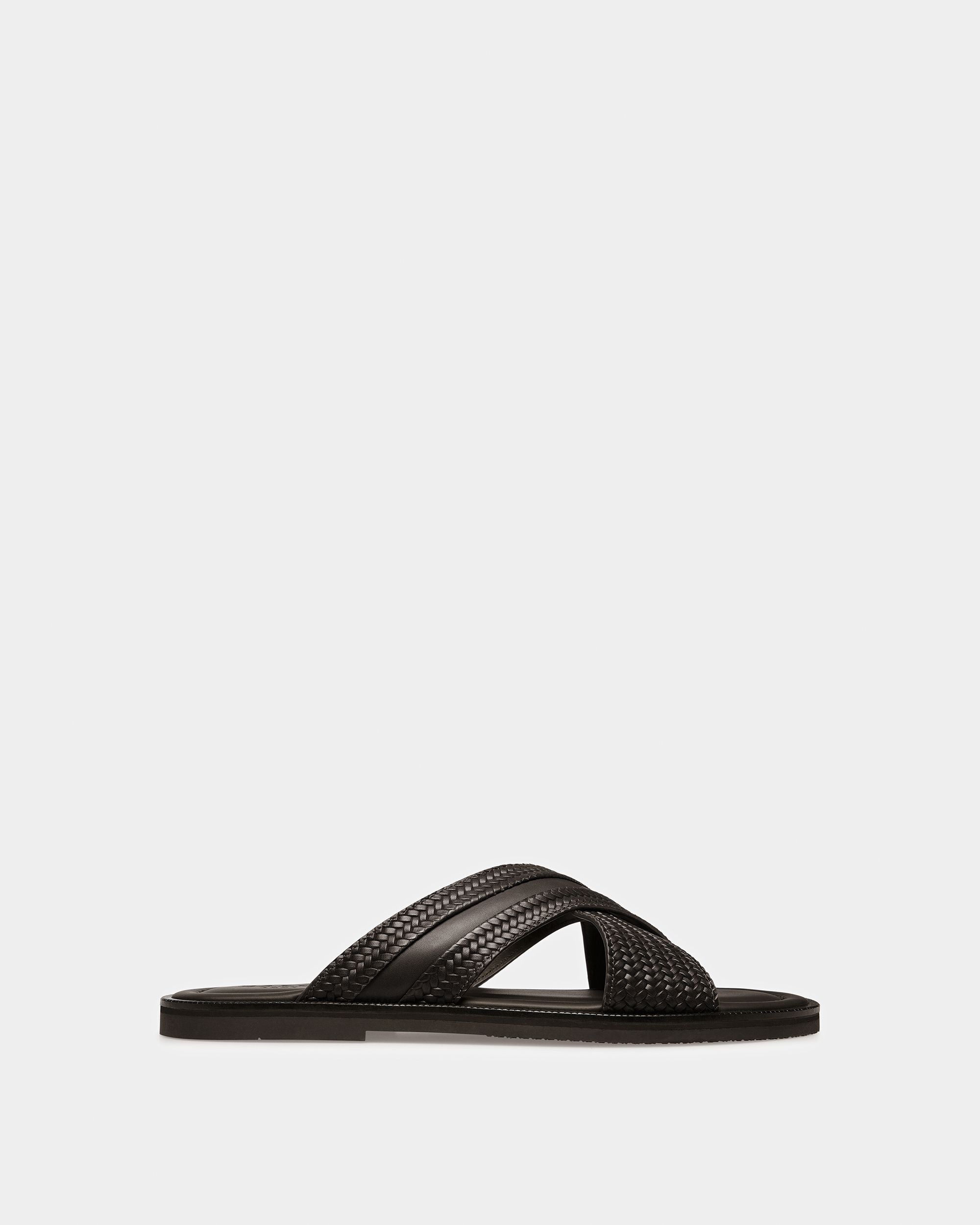 Jabil Leather Sandals In Black - Men's - Bally - 01