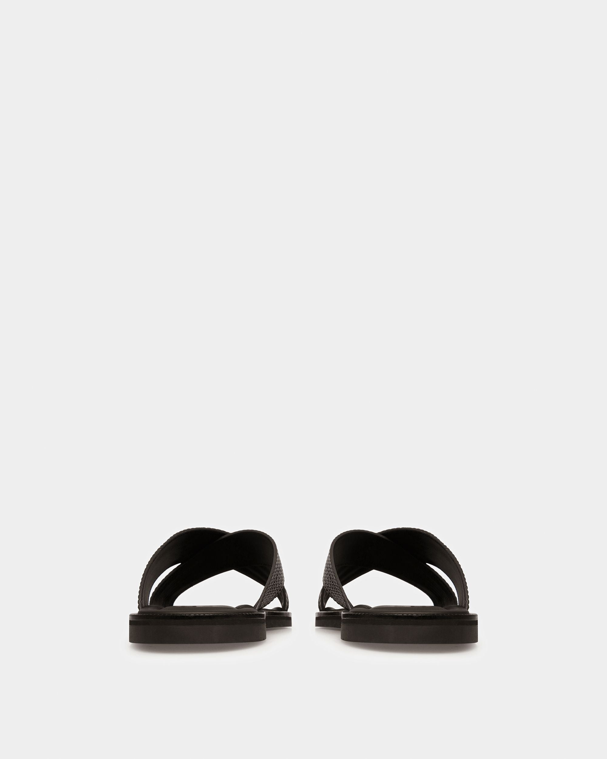 Jabil Leather Sandals In Black - Men's - Bally - 04