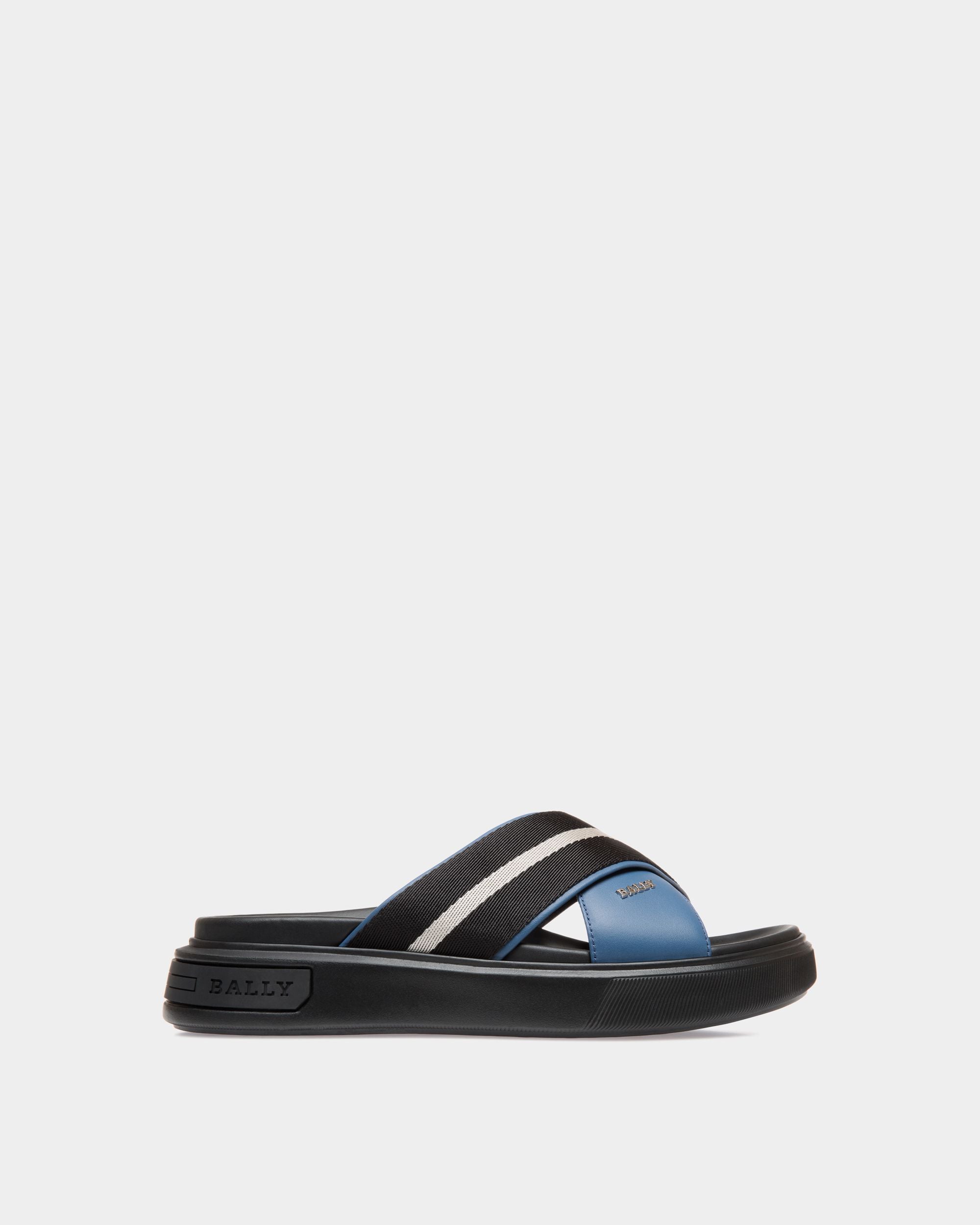 Bally Lift Sandal Sandals In Blue Leather - Men's - Bally - 01