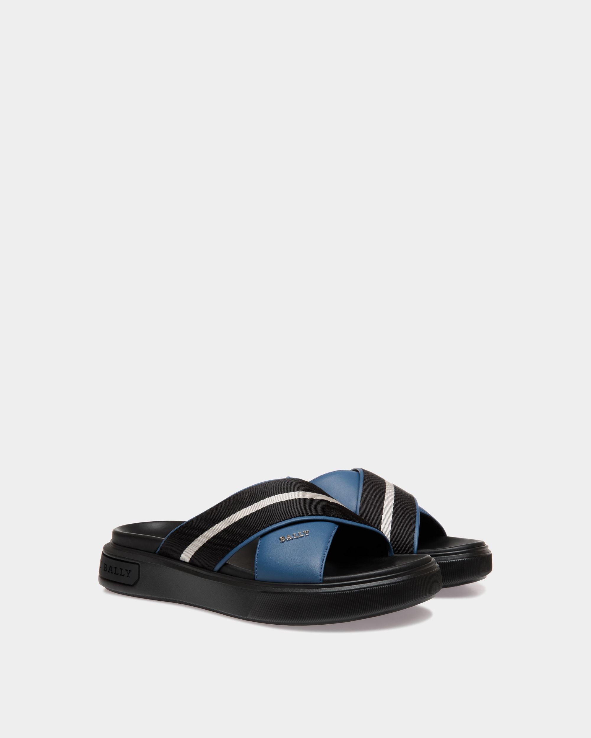 Bally Lift Sandal Sandals In Blue Leather - Men's - Bally - 02