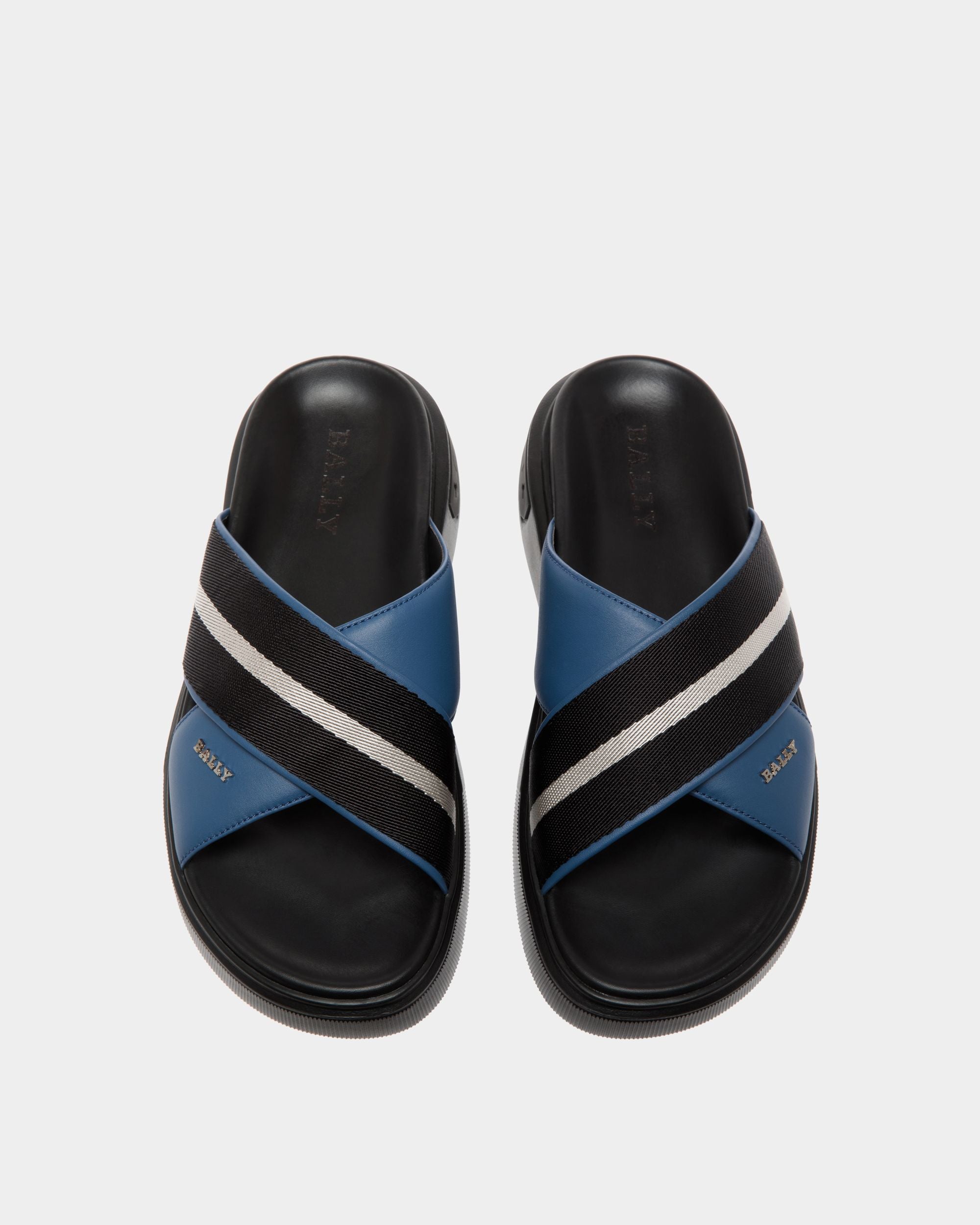 Bally Lift Sandal Sandals In Blue Leather - Men's - Bally - 04