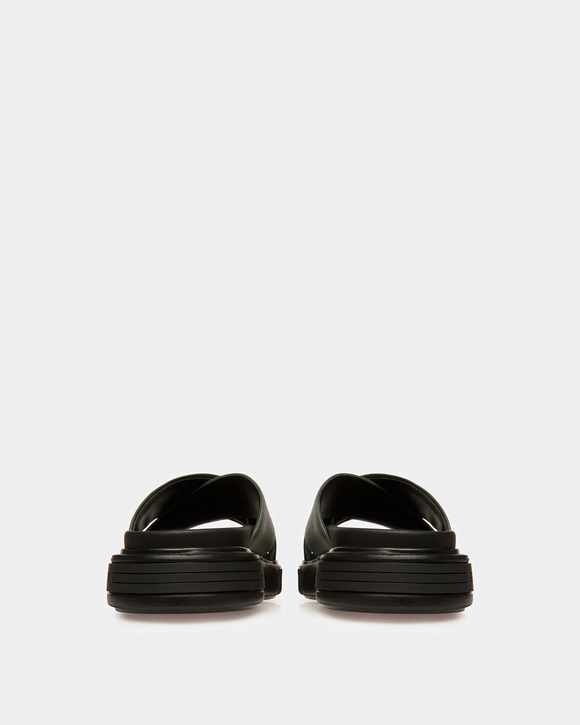 Jake Leather Sandals In Sage - Men's - Bally - 04