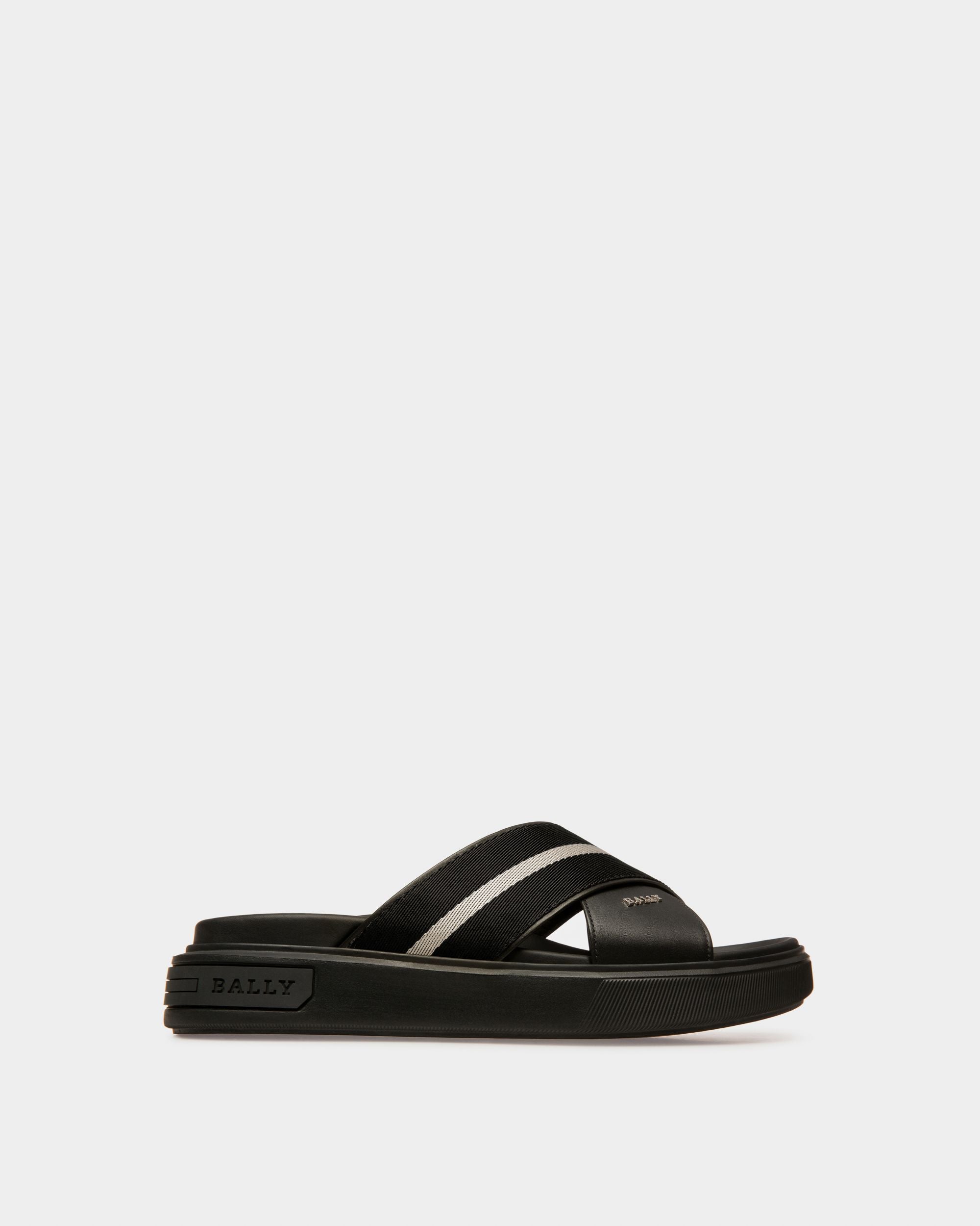 Jake Leather Sandals In Black - Men's - Bally - 01