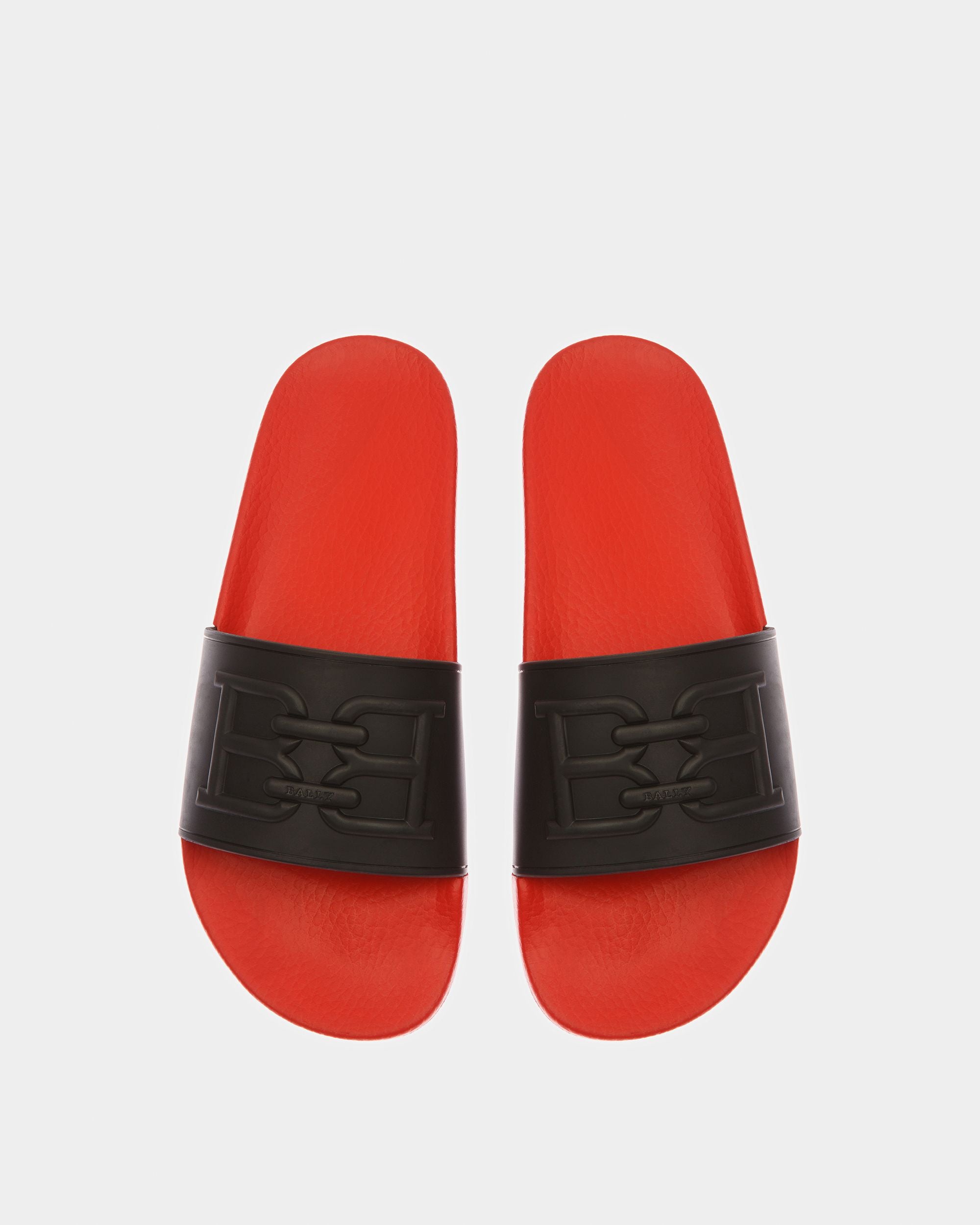 Scotty Rubber Sandals In Black And Orange - Men's - Bally - 02
