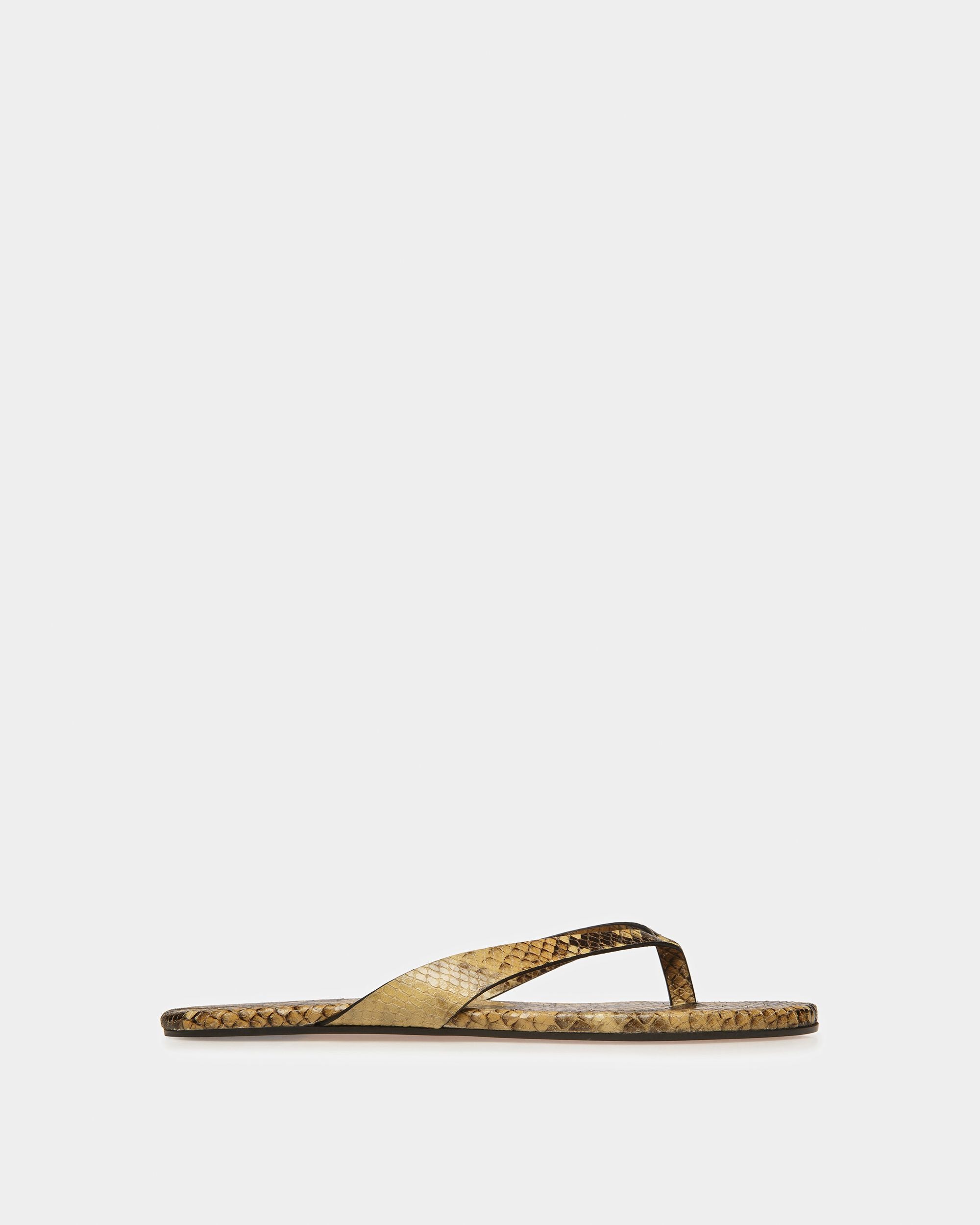 San Fernando Thong Sandals In Python Print - Men's - Bally - 01