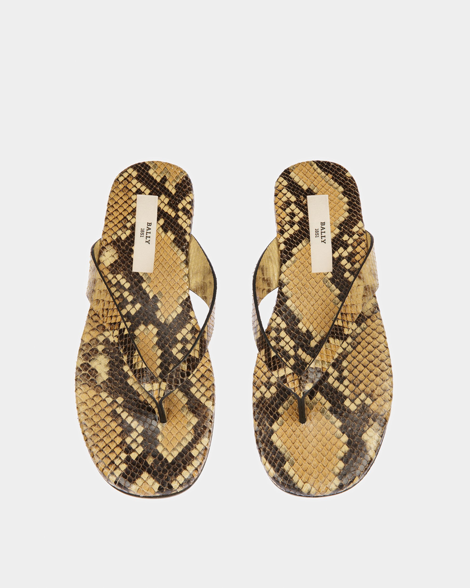 San Fernando Thong Sandals In Python Print - Men's - Bally - 02