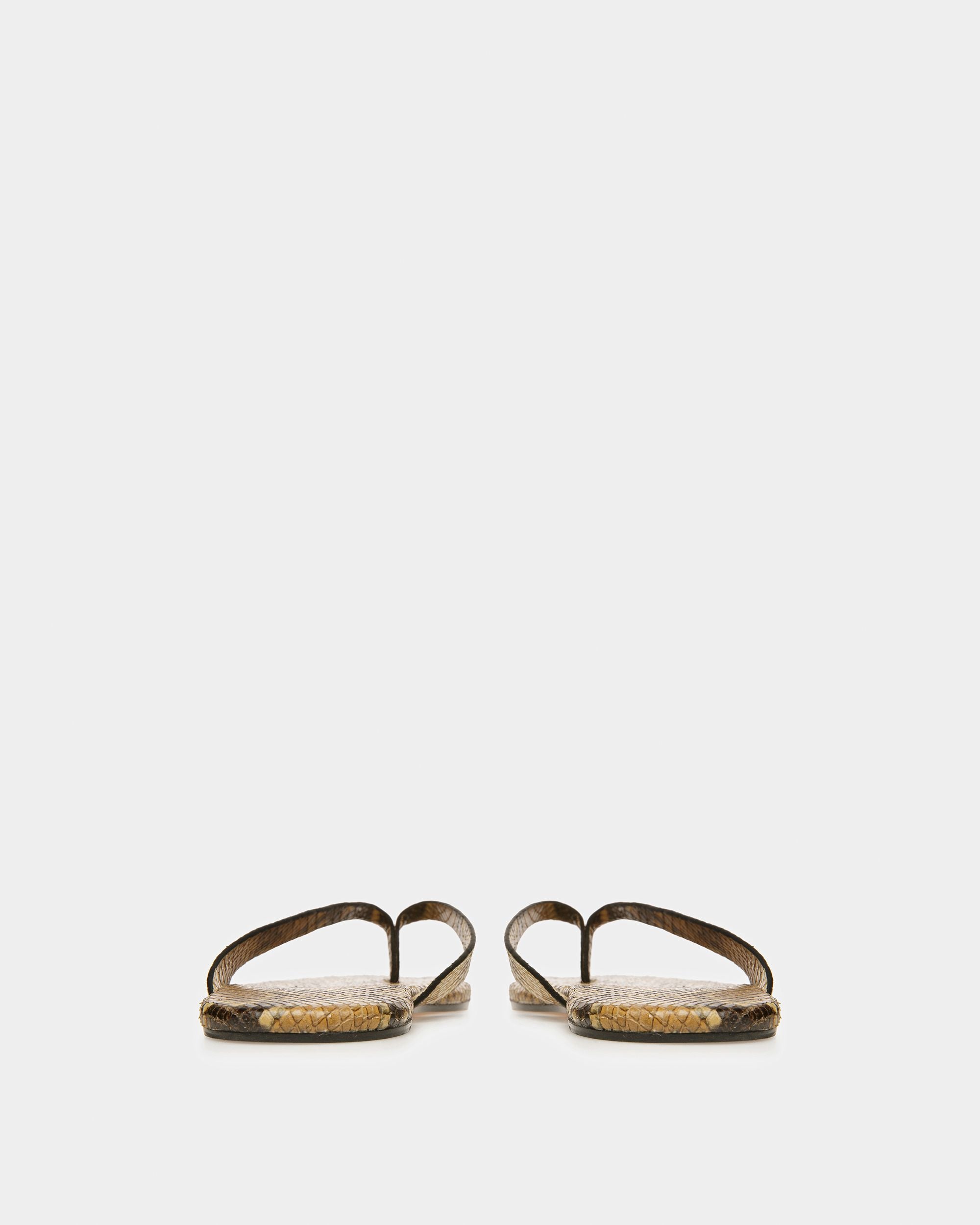 San Fernando Thong Sandals In Python Print - Men's - Bally - 04