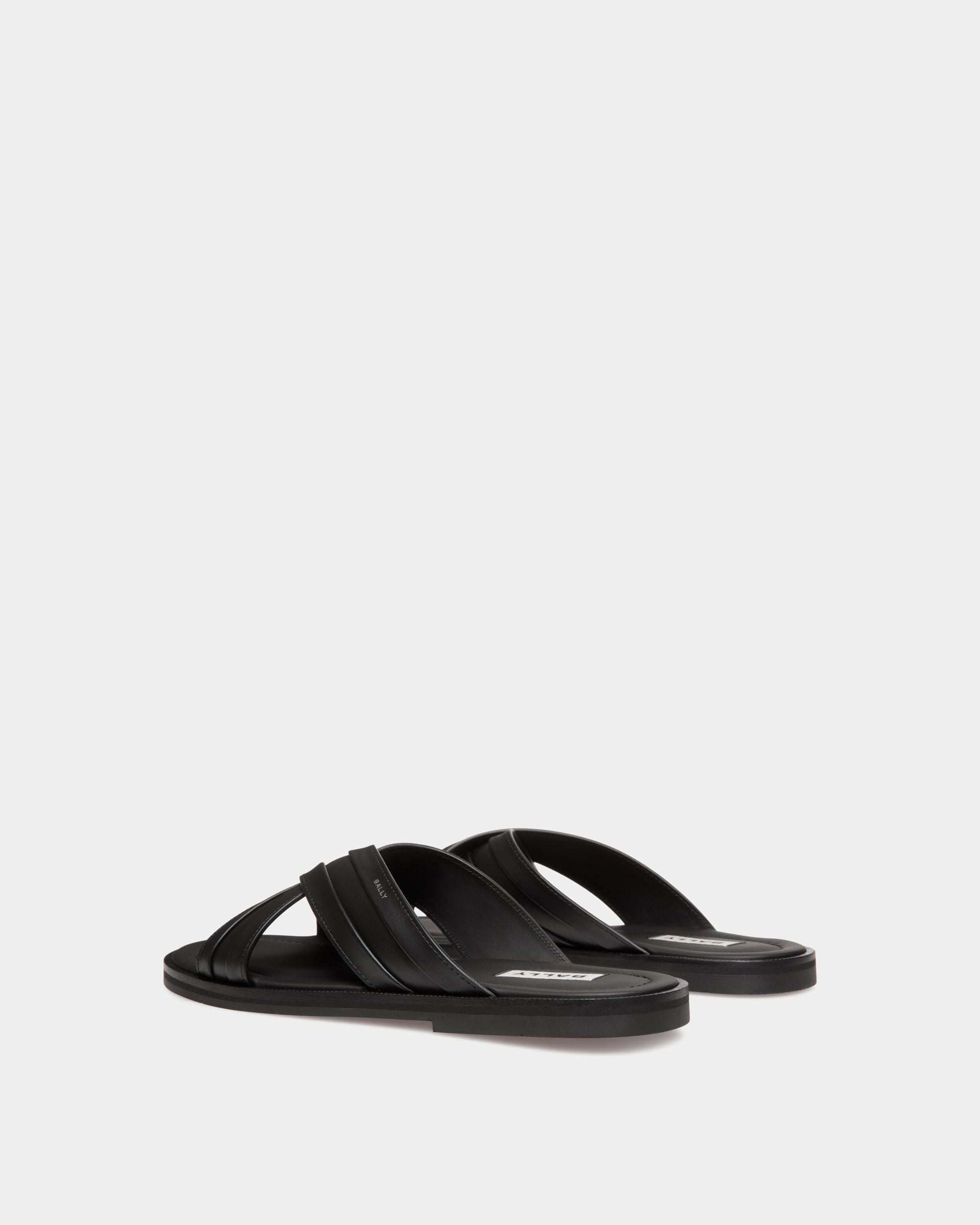 Sandalia Glide De Piel Negra - Hombre - Bally - 03