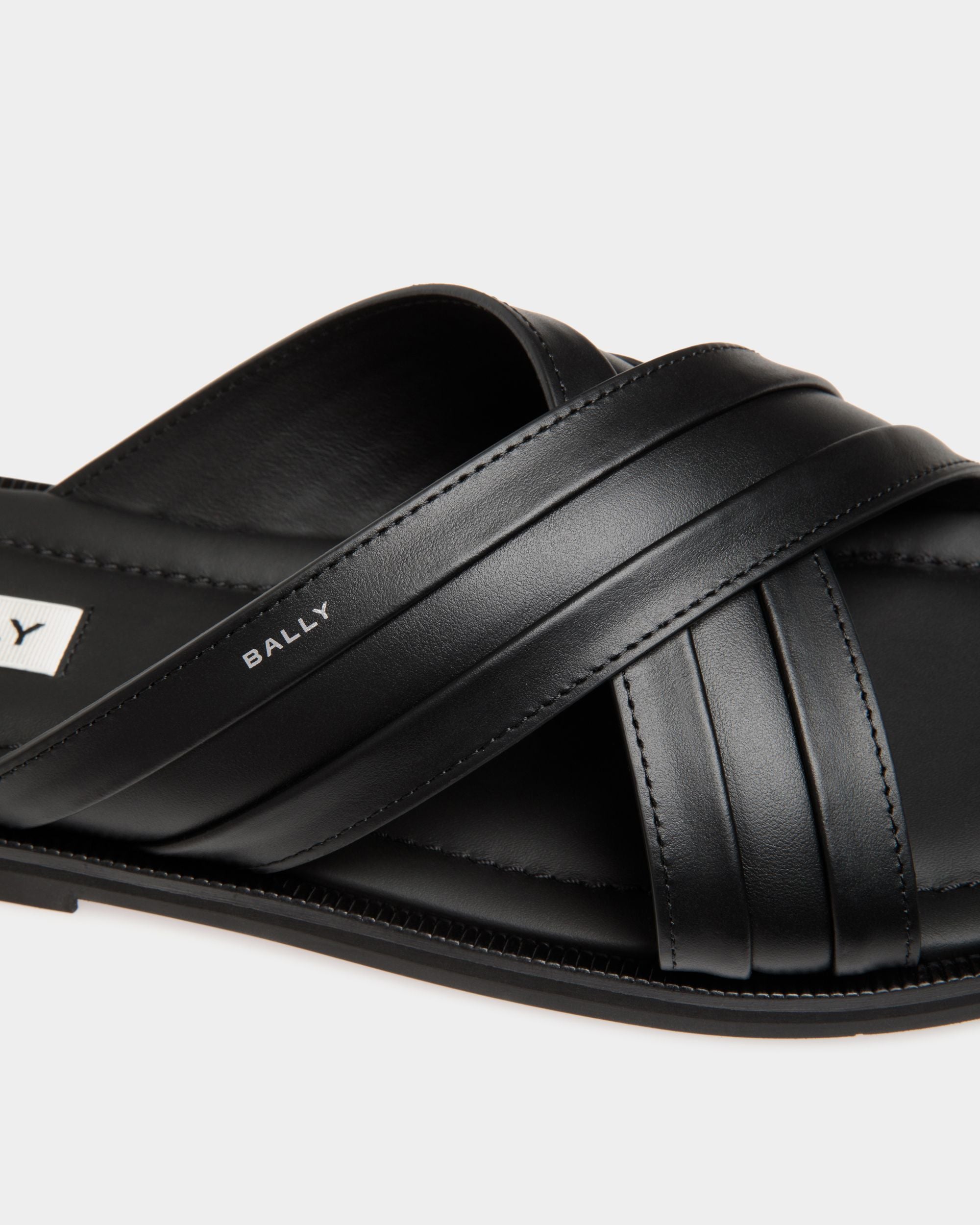 Sandalia Glide De Piel Negra - Hombre - Bally - 05