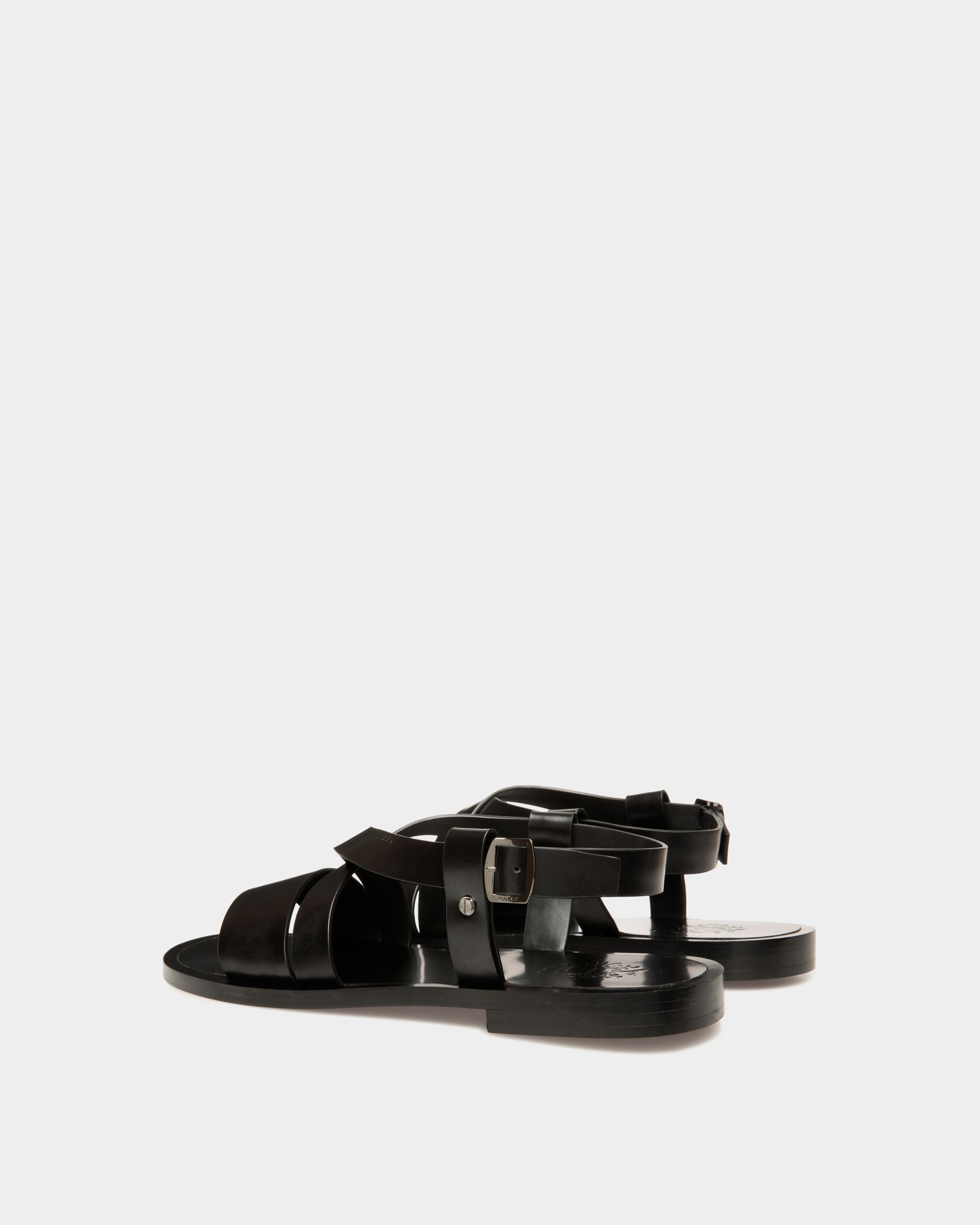 Sandalia Salis De Piel Negra - Hombre - Bally - 04