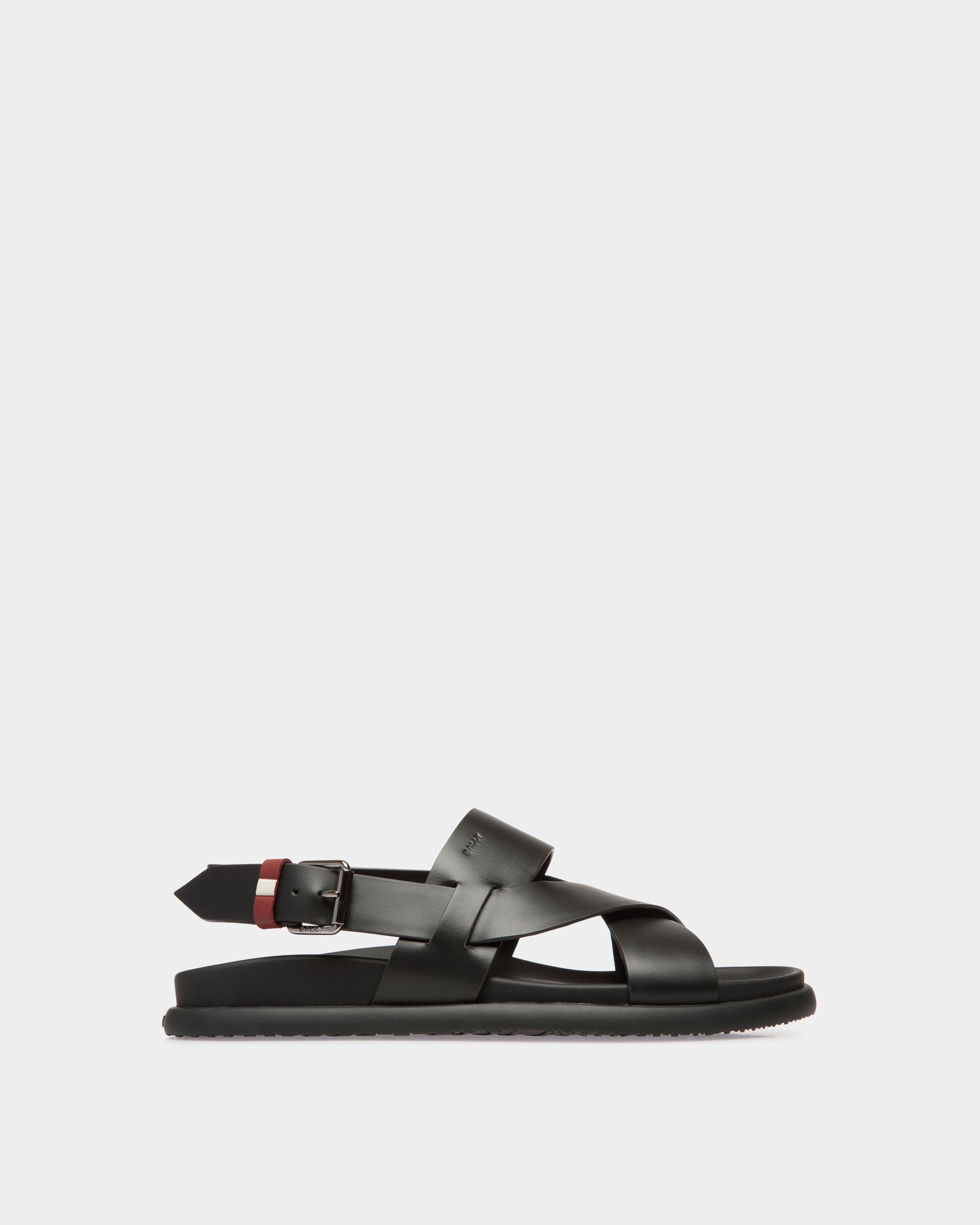 Sandalia Newport De Piel Negra - Hombre - Bally - 01