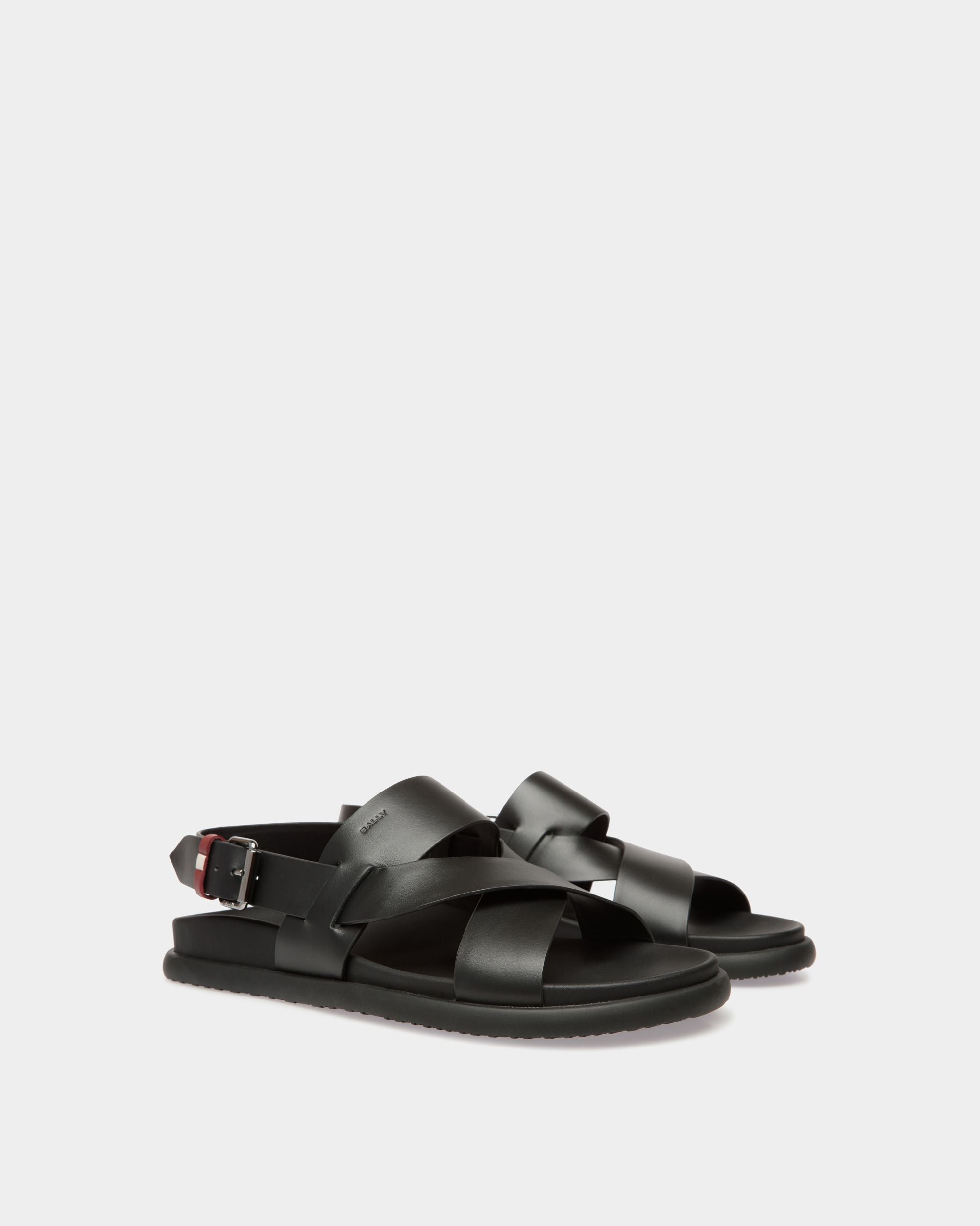 Sandalia Newport De Piel Negra - Hombre - Bally - 03
