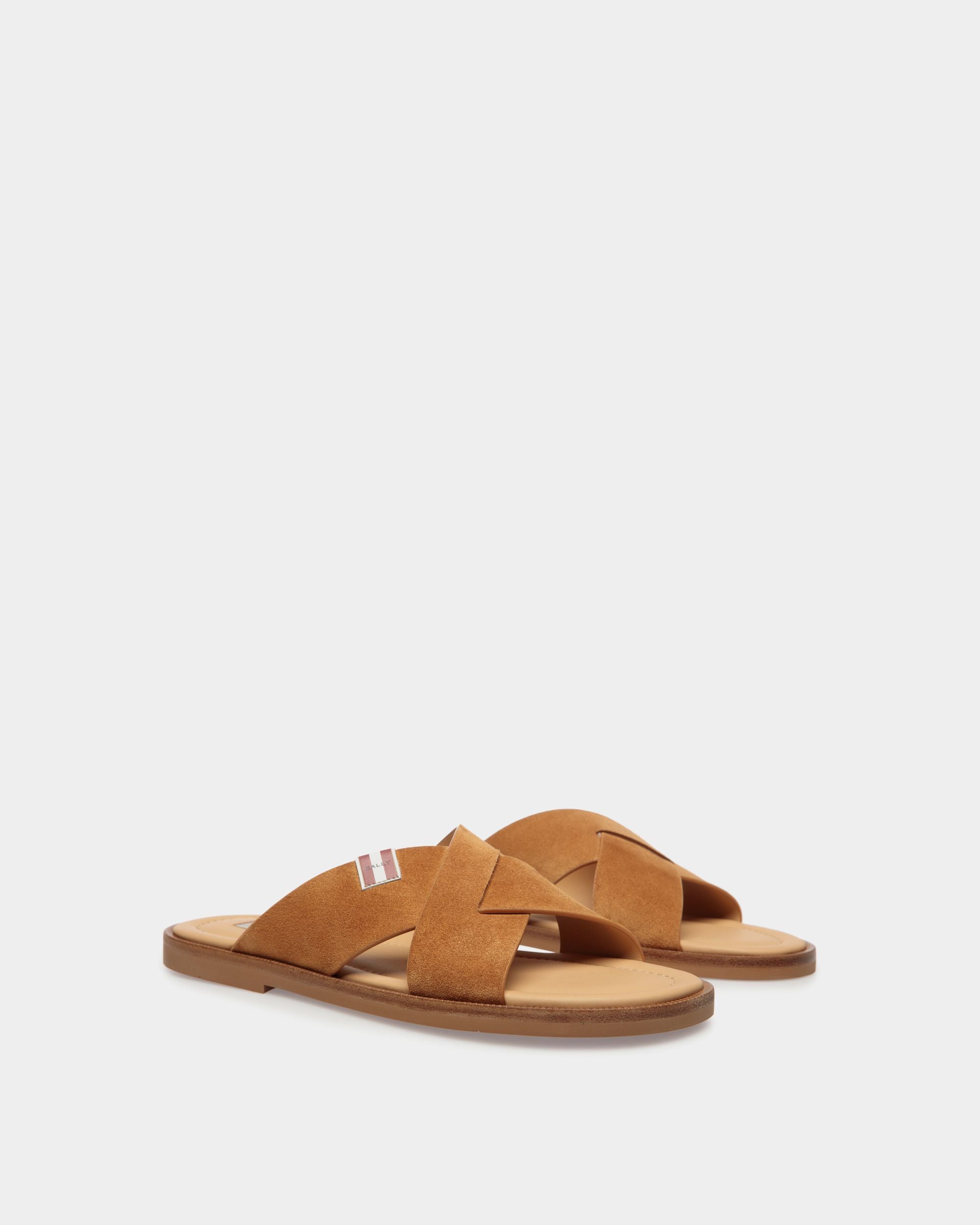Sandalia Glide De Ante Marrón - Hombre - Bally - 02